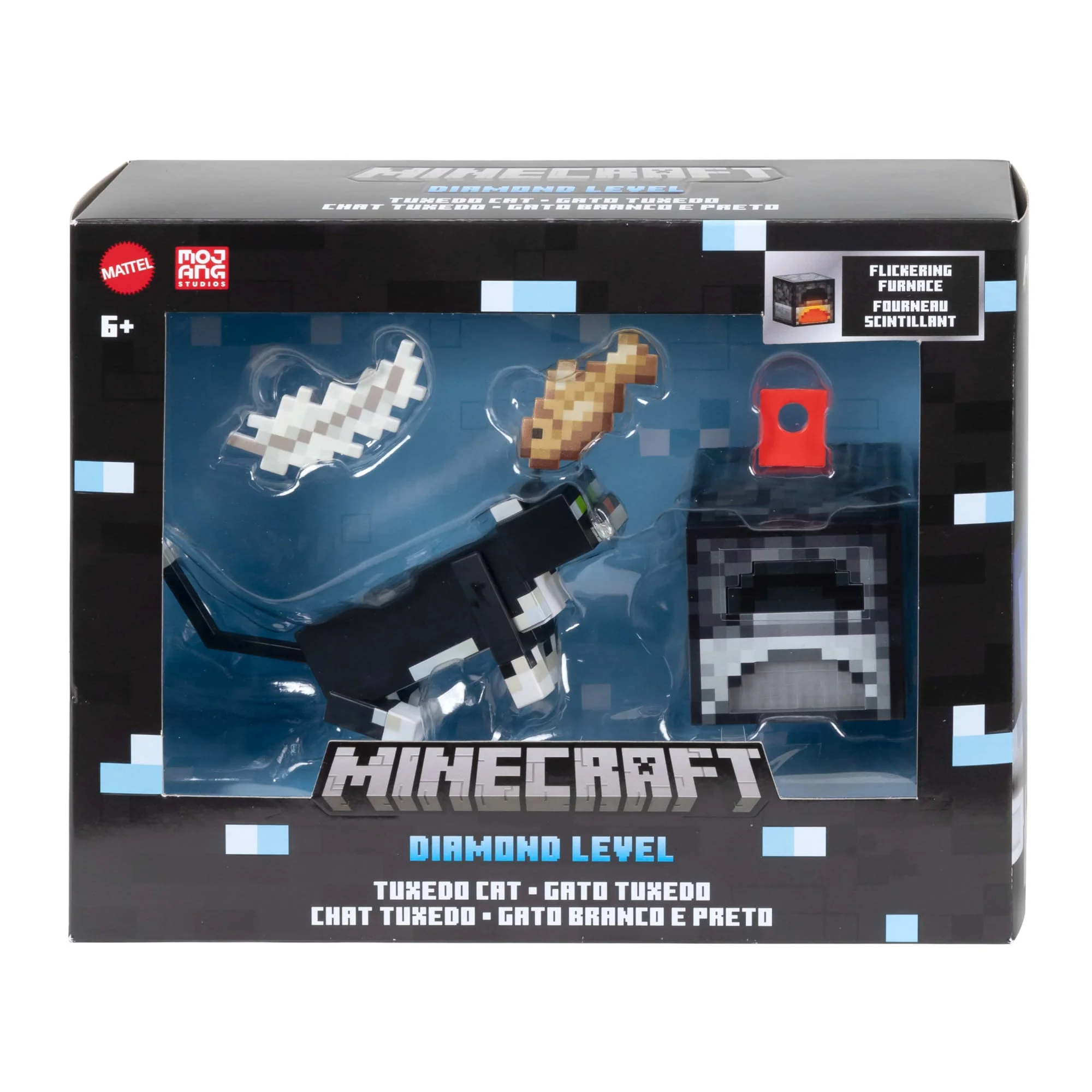 Minecraft Diamond Level Tuxedo Cat Action Figure