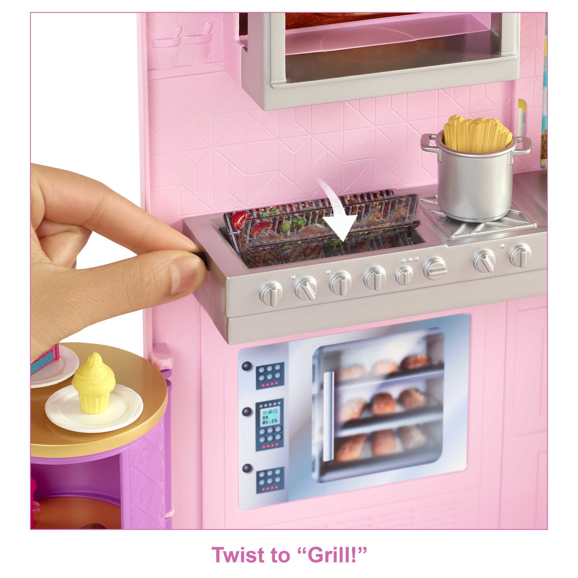Barbie Cook ��n Grill Restaurant Playset With More Than 30 Pieces