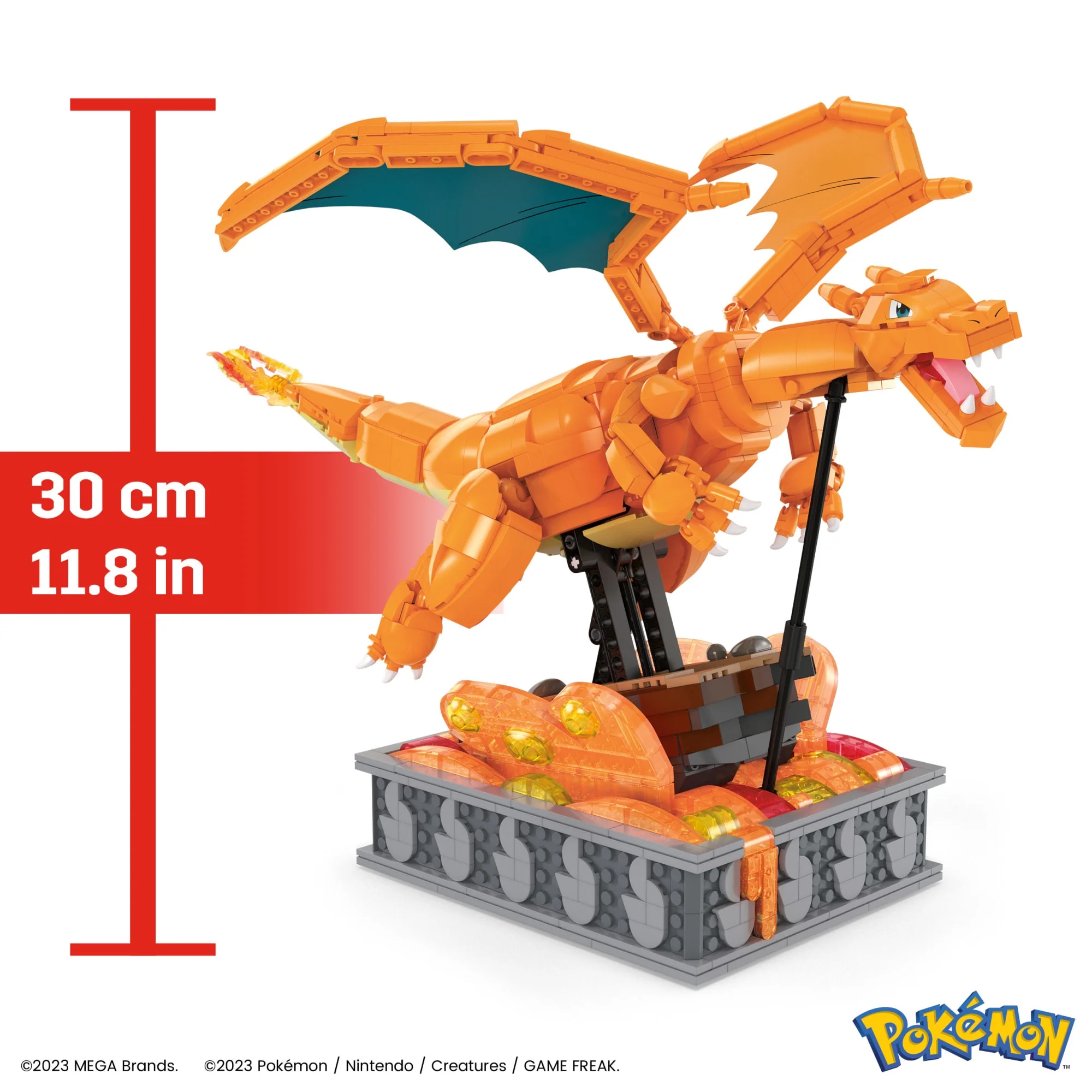 MEGA Pok��mon Charizard Building Kit With Motion (1664 Pieces) For Collectors