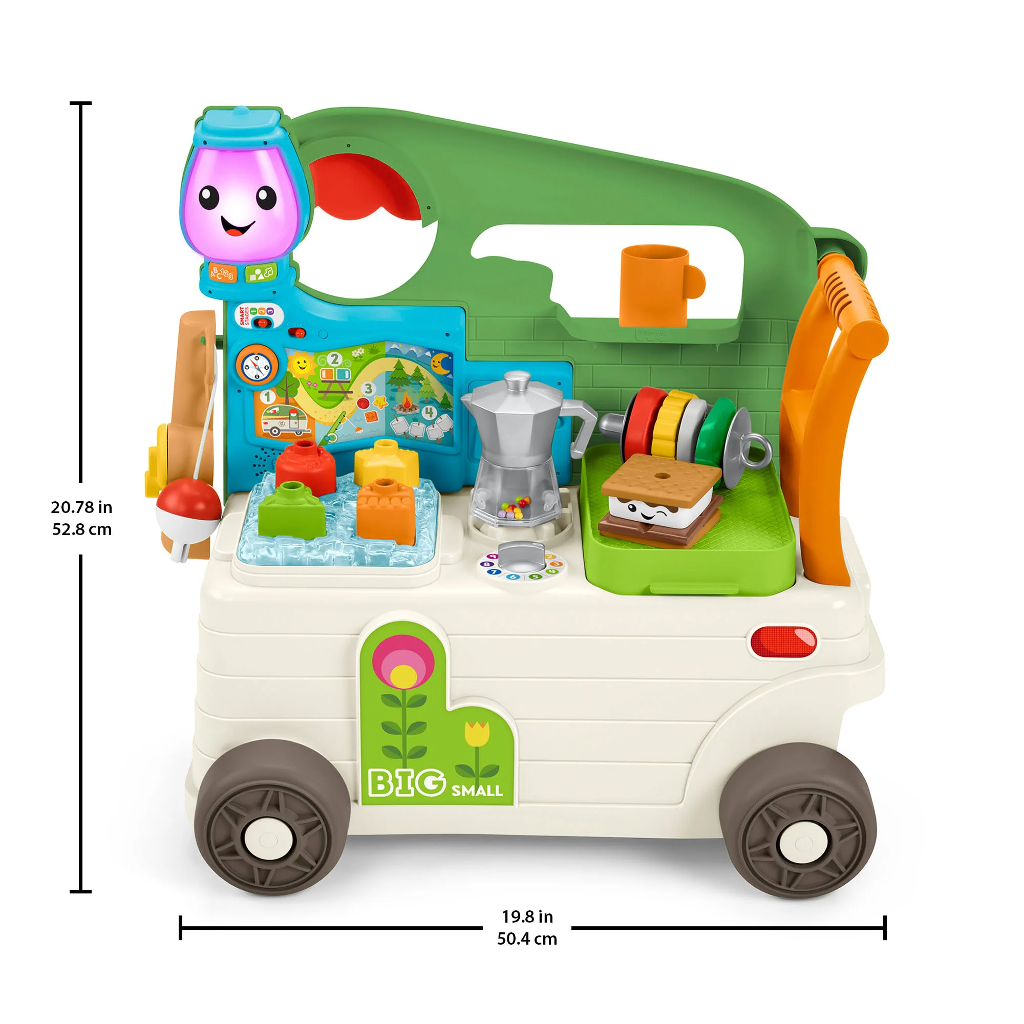 Fisher-Price Laugh & Learn 3-In-1 On-The-Go Camper Infant Walker & Toddler Activity Center