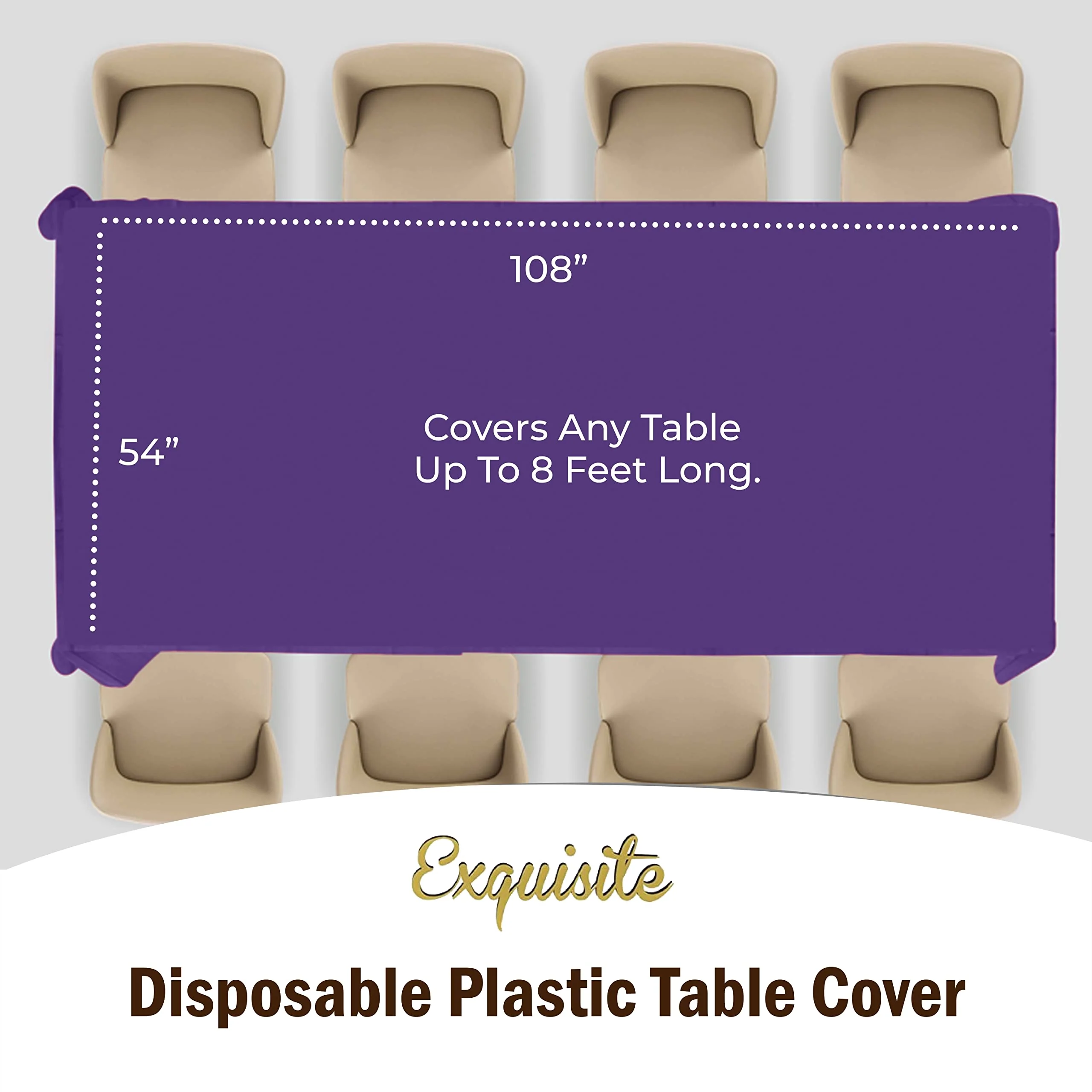 Purple Plastic Table Cover