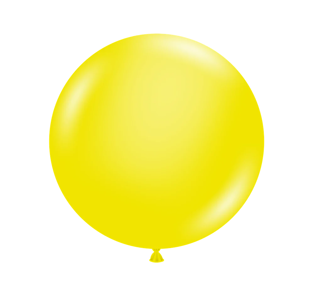 Tuftex Clear Yellow 24 inch Latex Balloons 1ct
