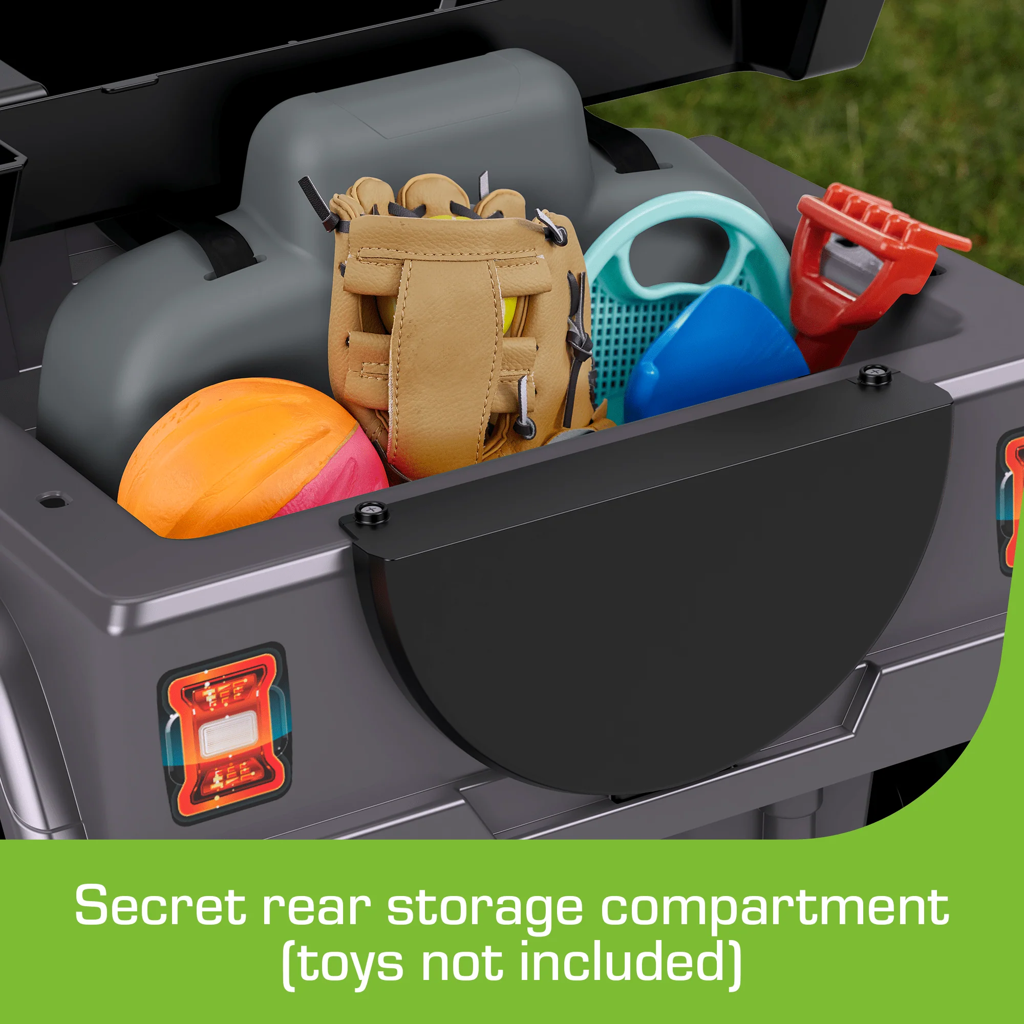 Power Wheels Jeep Wrangler Toddler Ride-On Toy With Driving Sounds, Dark Gray