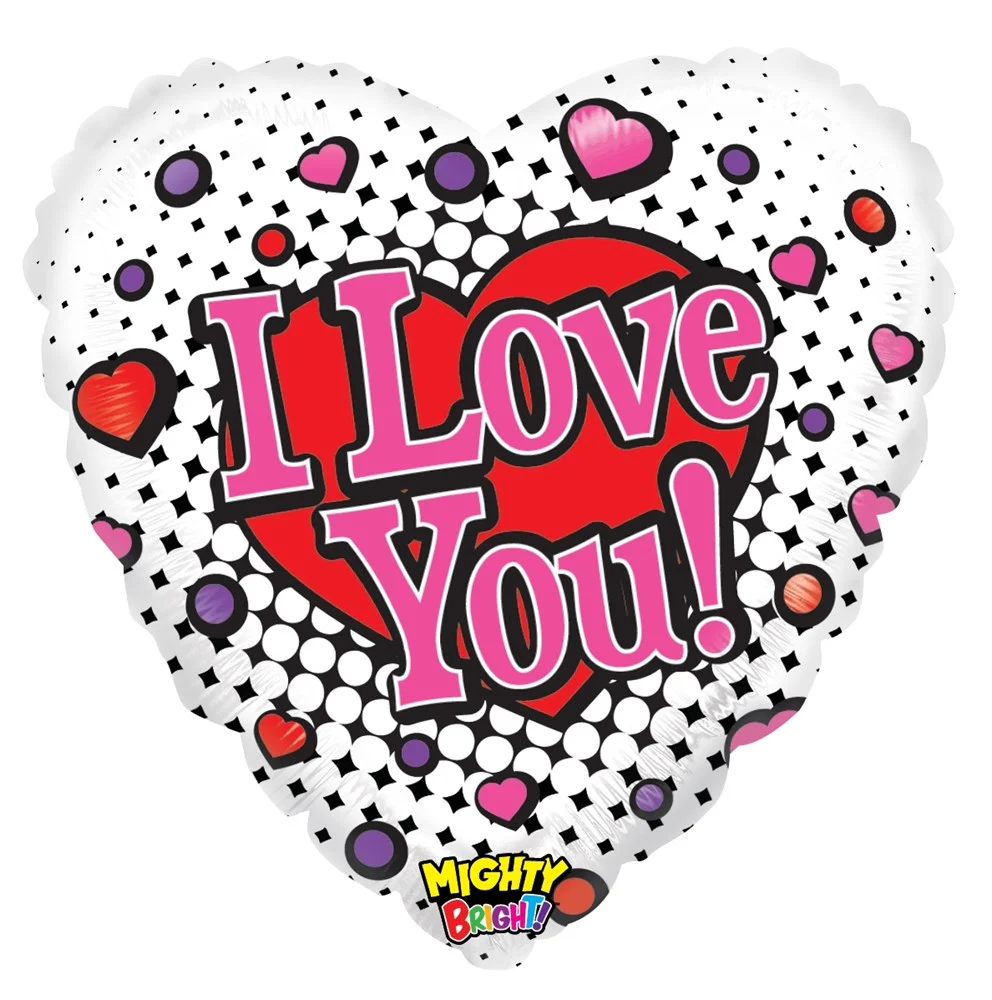 Betallic Mighty Sweet Love 21 inch Mighty Bright Heart Balloon Packaged 1ct