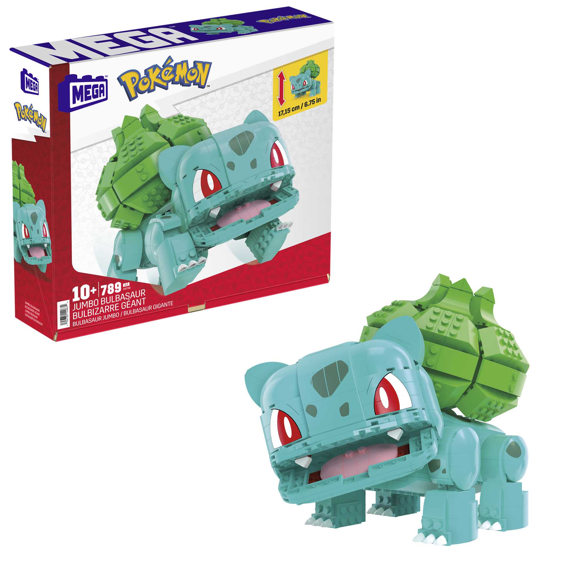 MEGA Pok��mon Jumbo Bulbasaur Building Toy Kit, With 1 Action Figure (789 Pieces) For Kids