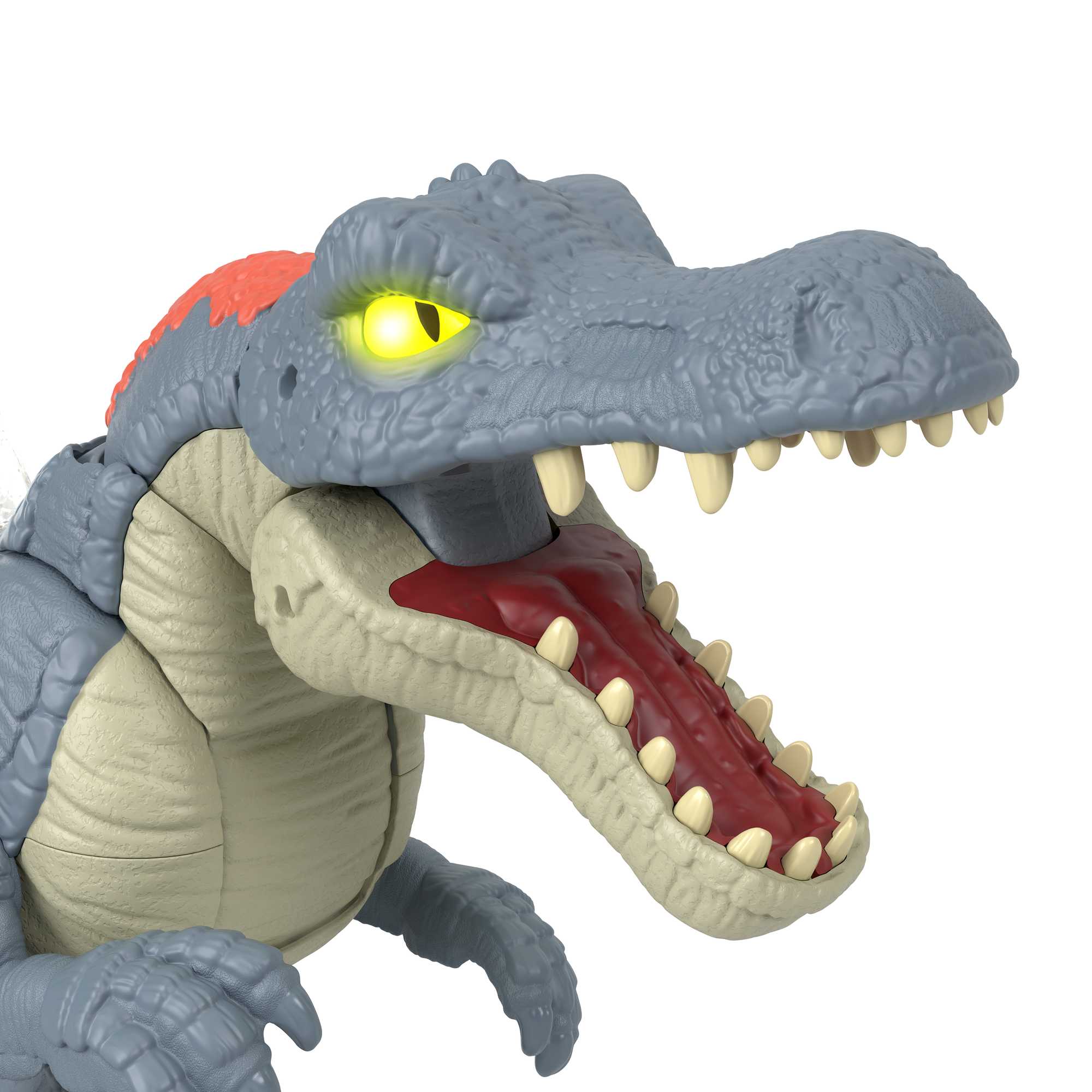 Imaginext Jurassic World Ultra Snap Spinosaurus Dinosaur Toy With Lights & Sounds, 2 Pieces