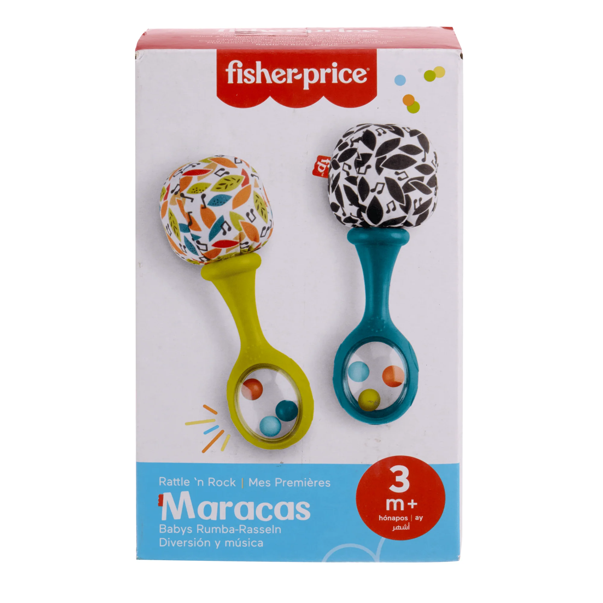 Fisher-Price Rattle ��n Rock Maracas Set Of 2 Baby Rattles, Newborn Toys, Neutral Colors