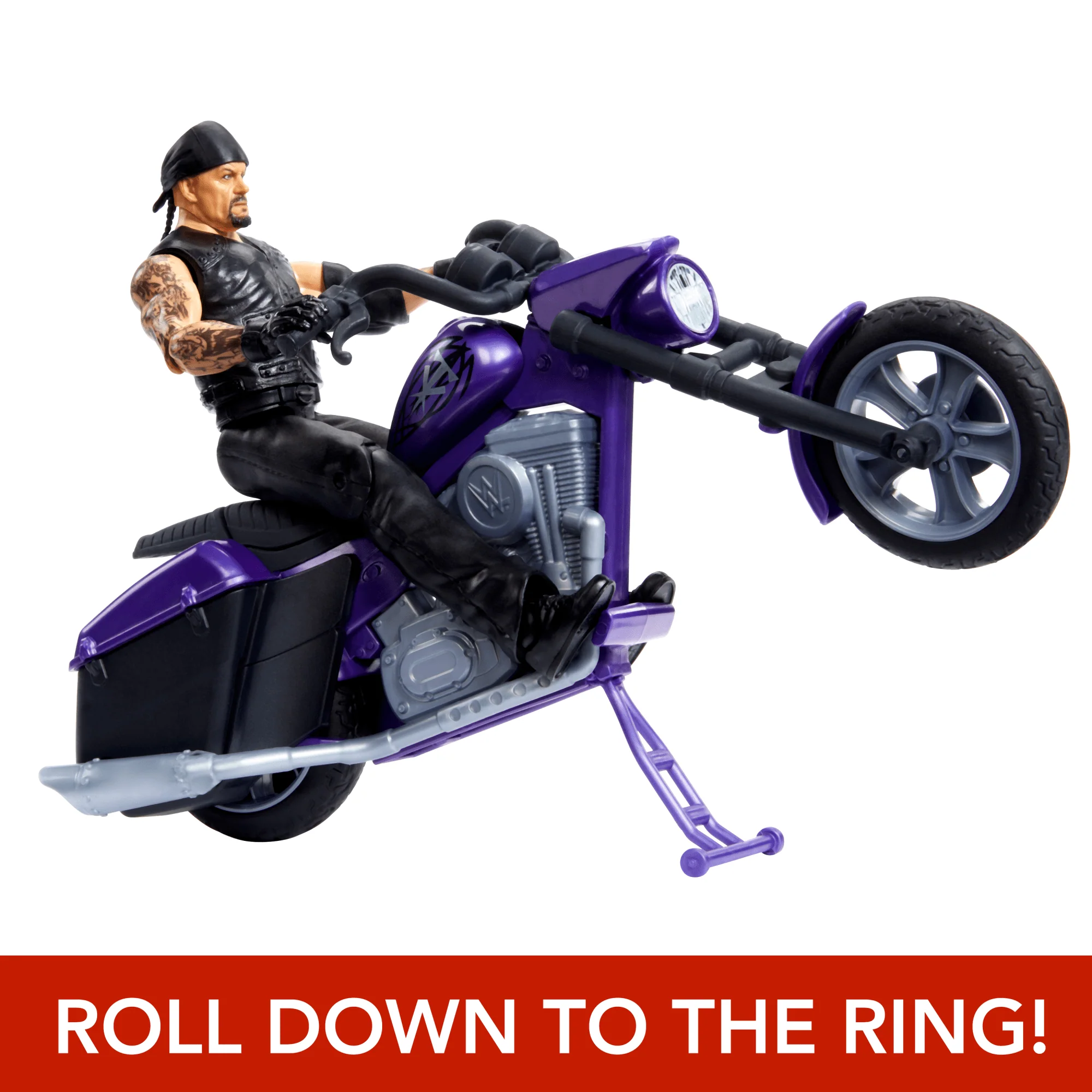WWE Wrekkin�� Slamcycle Vehicle & Undertaker Action Figure, Toy Morotcycle With Breakaway Parts
