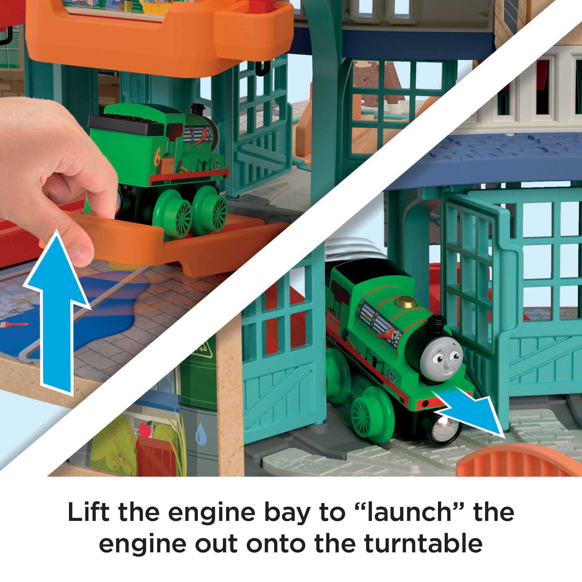 Fisher-Price Thomas & Friends Wooden Railway Tidmouth Sheds Starter Train Set