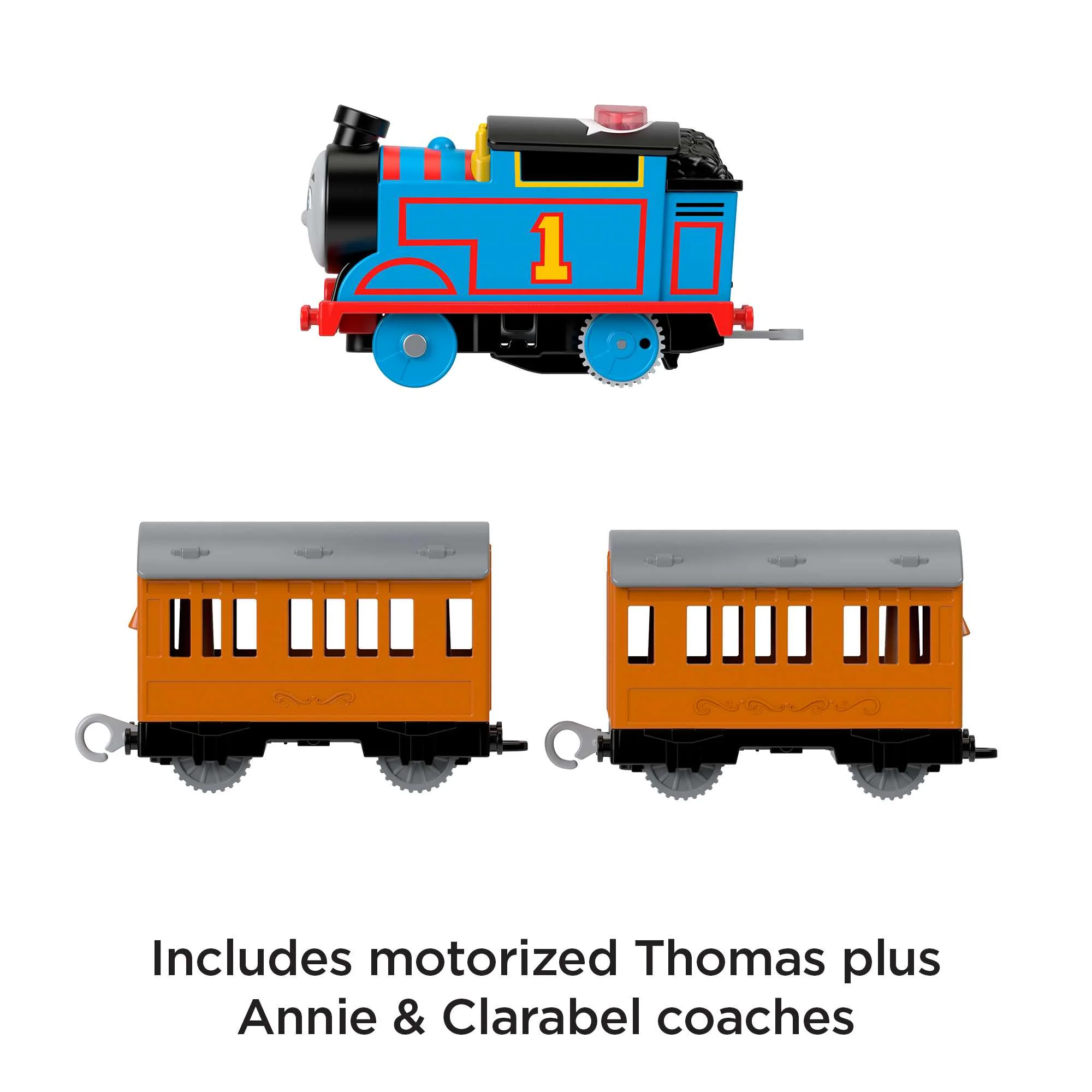 Thomas & Friends Talking Thomas With Annie & Clarabel Motorized Toy Train With Sounds & Phrases