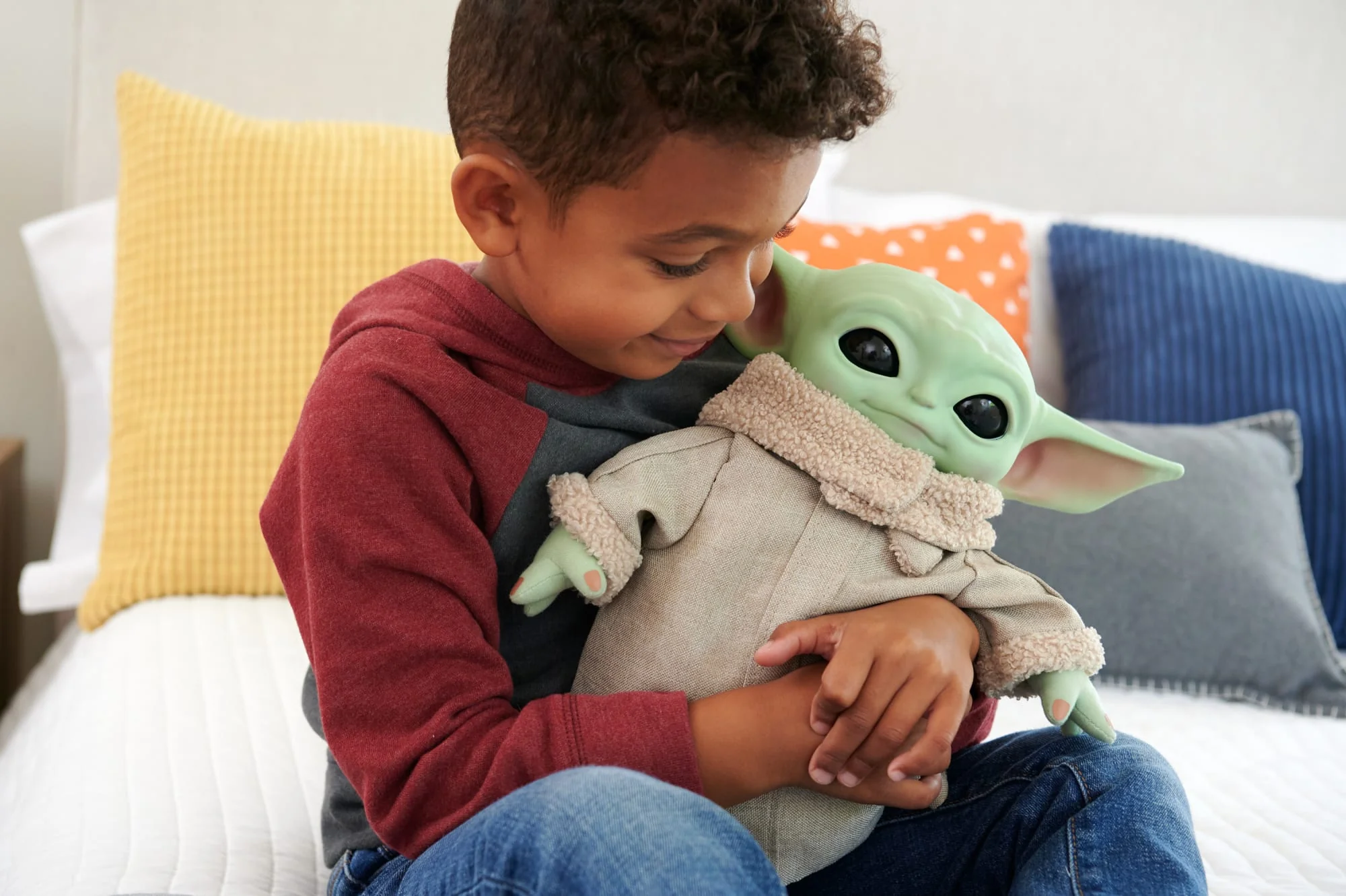 Star Wars Grogu Squeeze & Blink With Sounds Plush, Collectible Gift