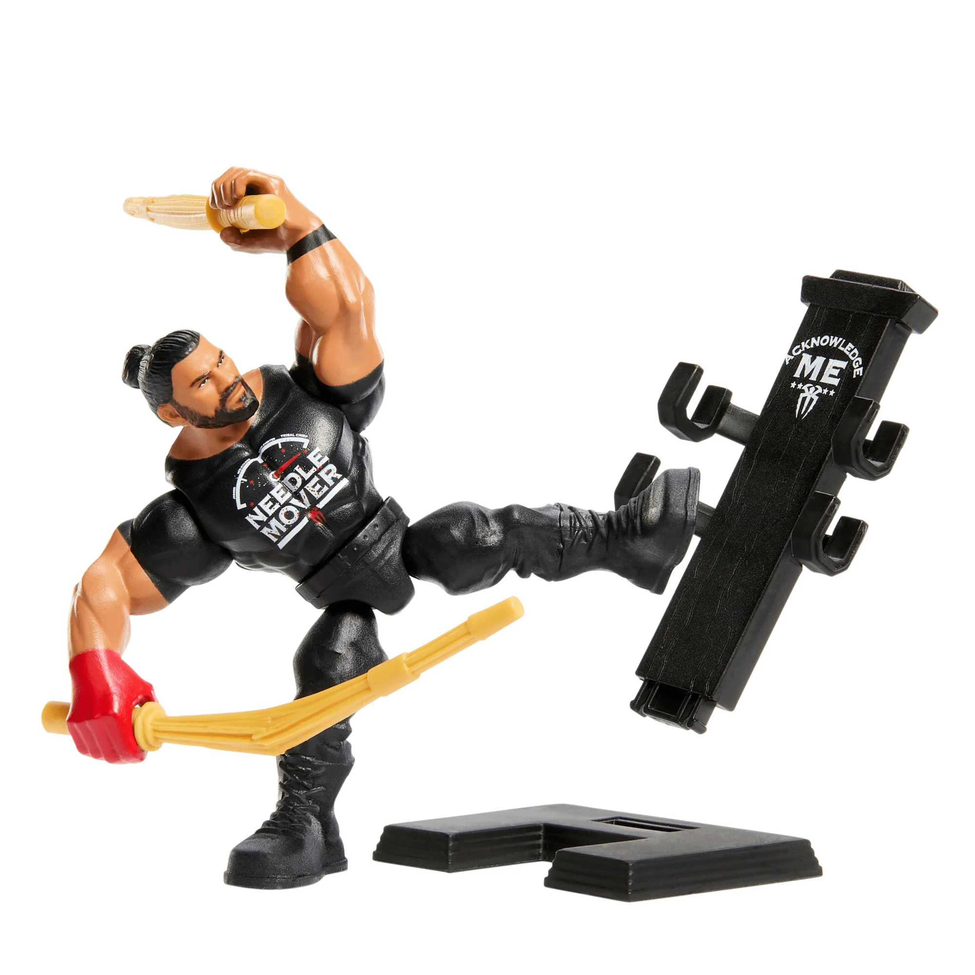 WWE Action Figure Knuckle Crunchers Roman Reigns With Battle Accessory