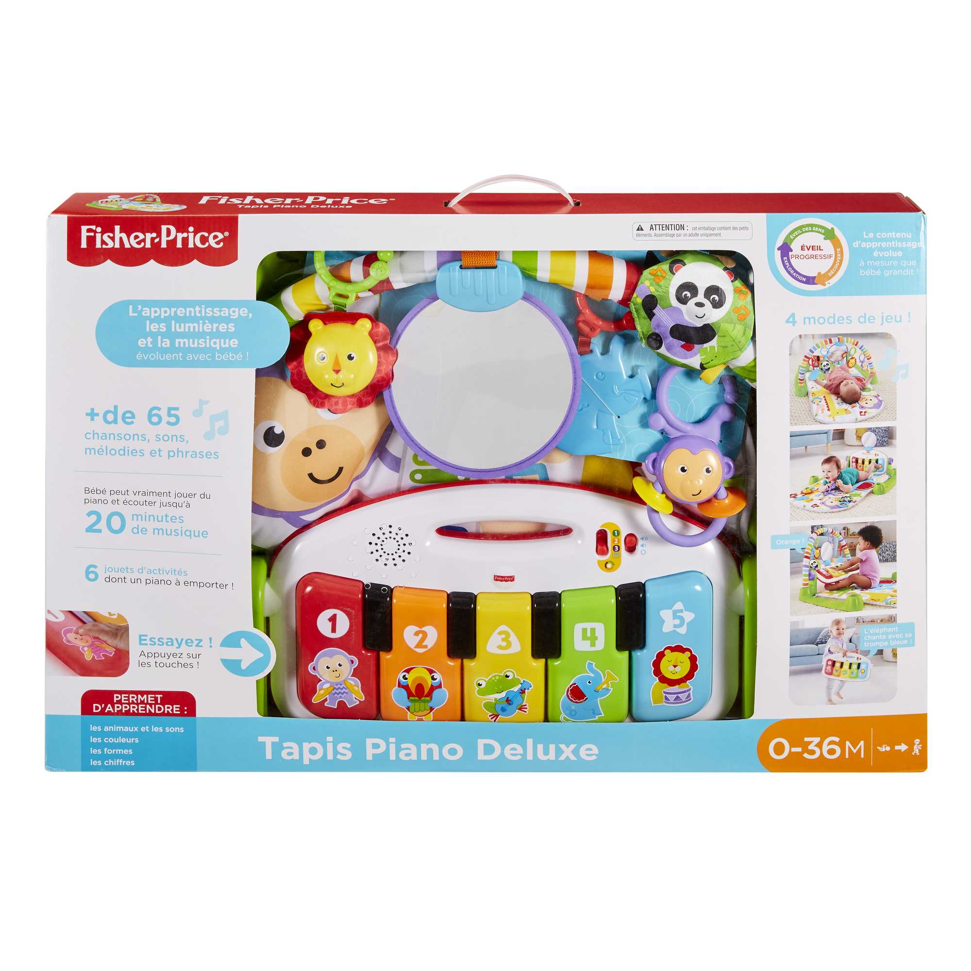 Fisher-Price Deluxe Kick & Play Piano Gym - French Version