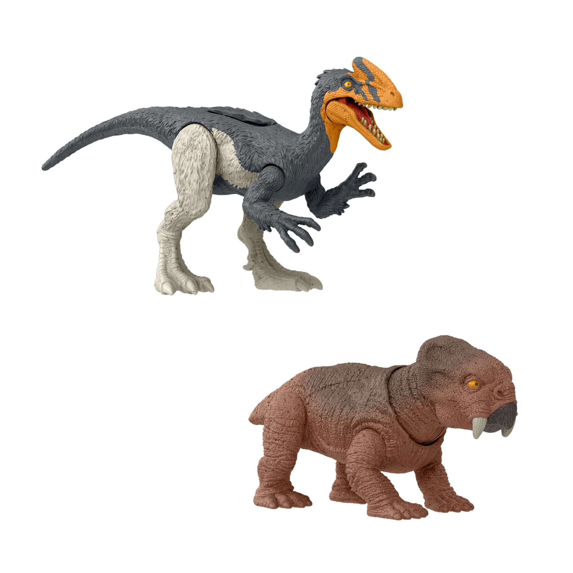 Jurassic World Danger Pack Guanlong vs Lystrosaurus Dinosaur Action Figure Toys, Digital Play