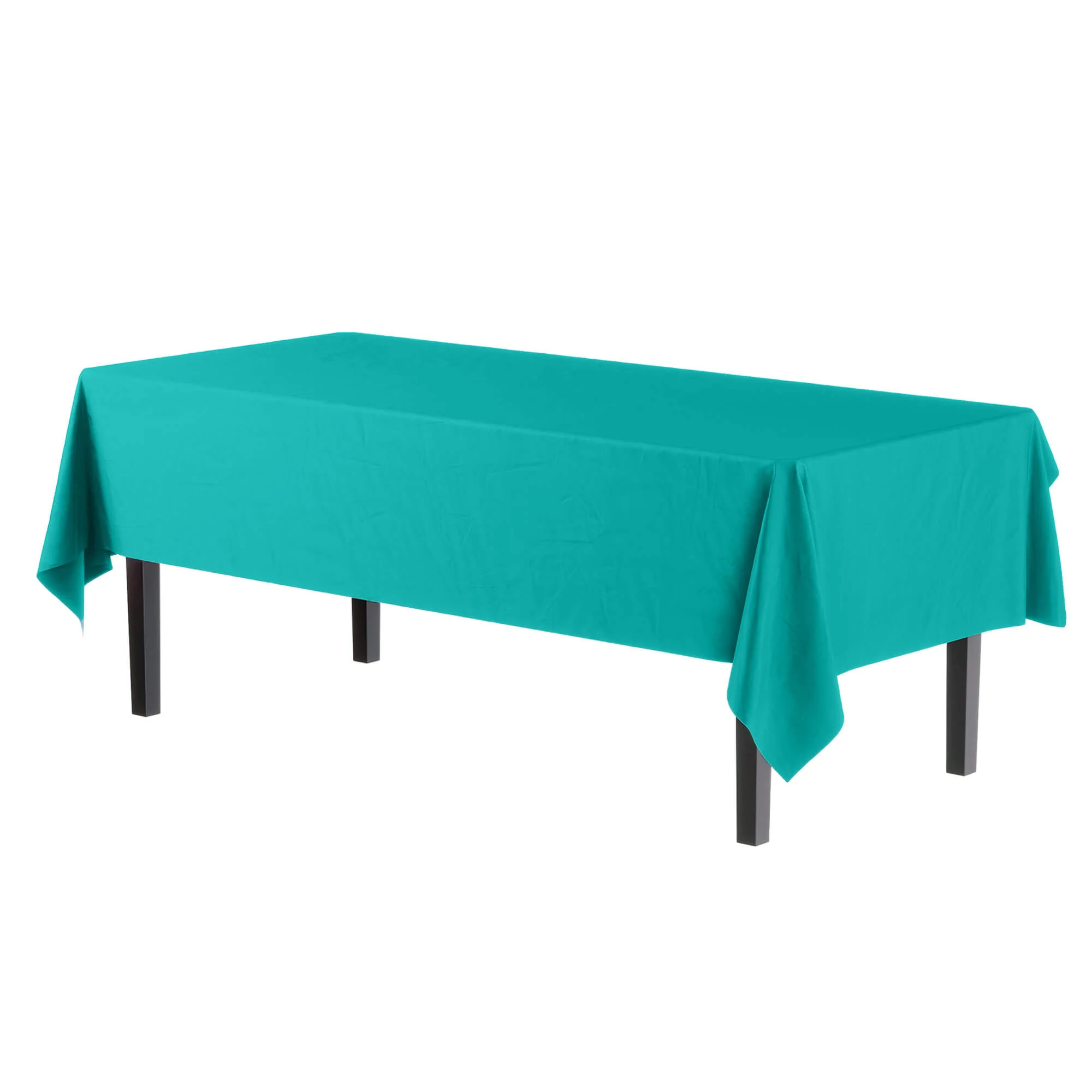 Teal Plastic Table Cover
