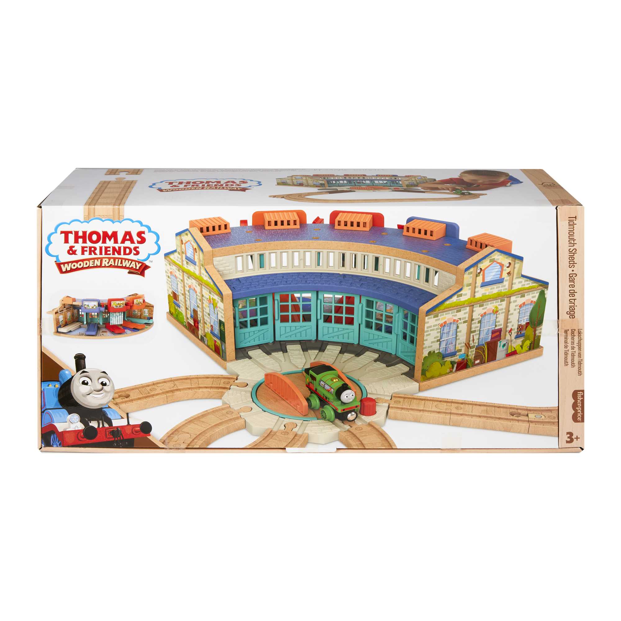 Fisher-Price Thomas & Friends Wooden Railway Tidmouth Sheds Starter Train Set