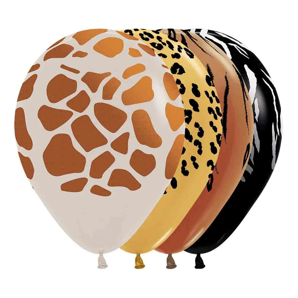 11 inch Sempertex Animal Print Latex Balloons All Over Print 50ct