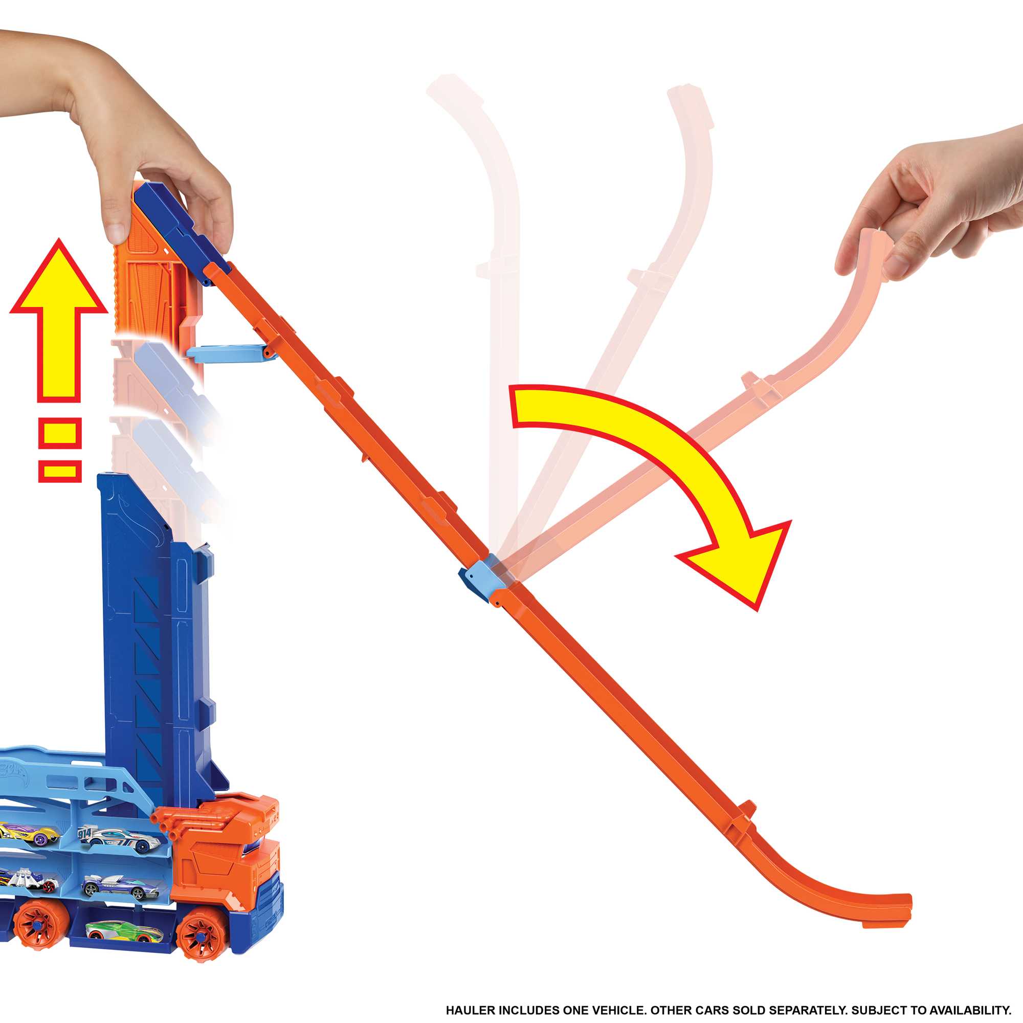 Hot Wheels City Speed Drop Transport Hauler, includes 1 Car