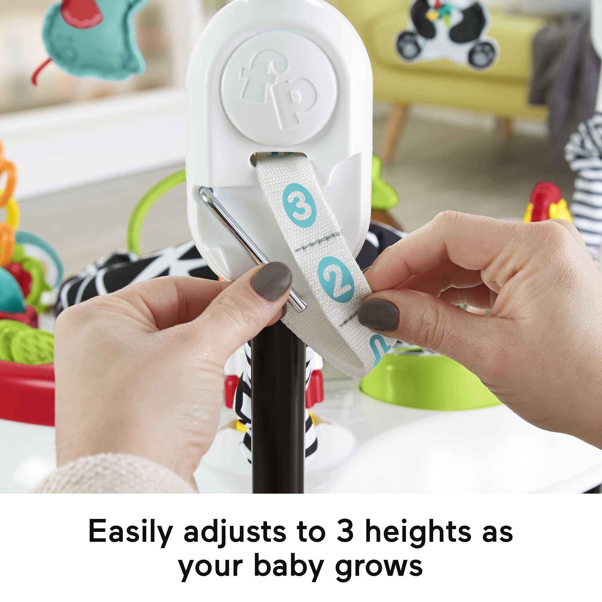 Fisher-Price Baby Bouncer Animal Wonders Jumperoo Activity Center With Music And Lights