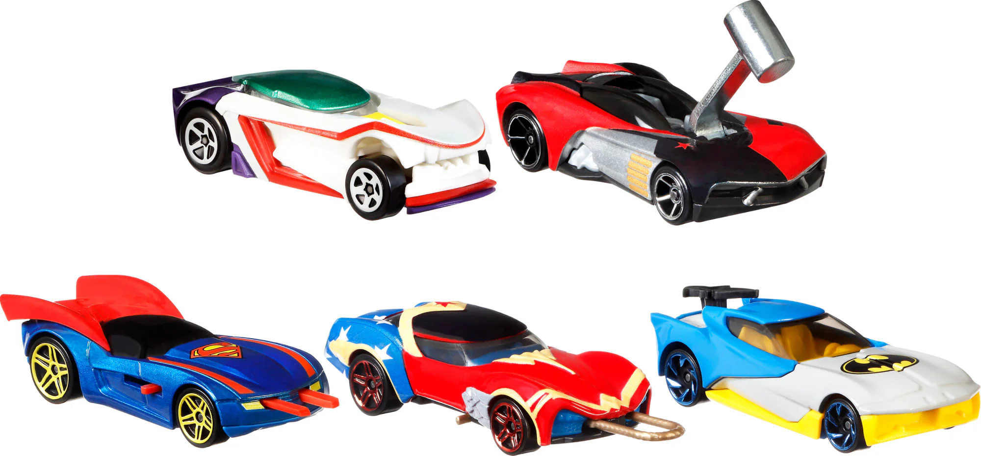 Hot Wheels 1:64 Scale DC Character Cars 5-Pack