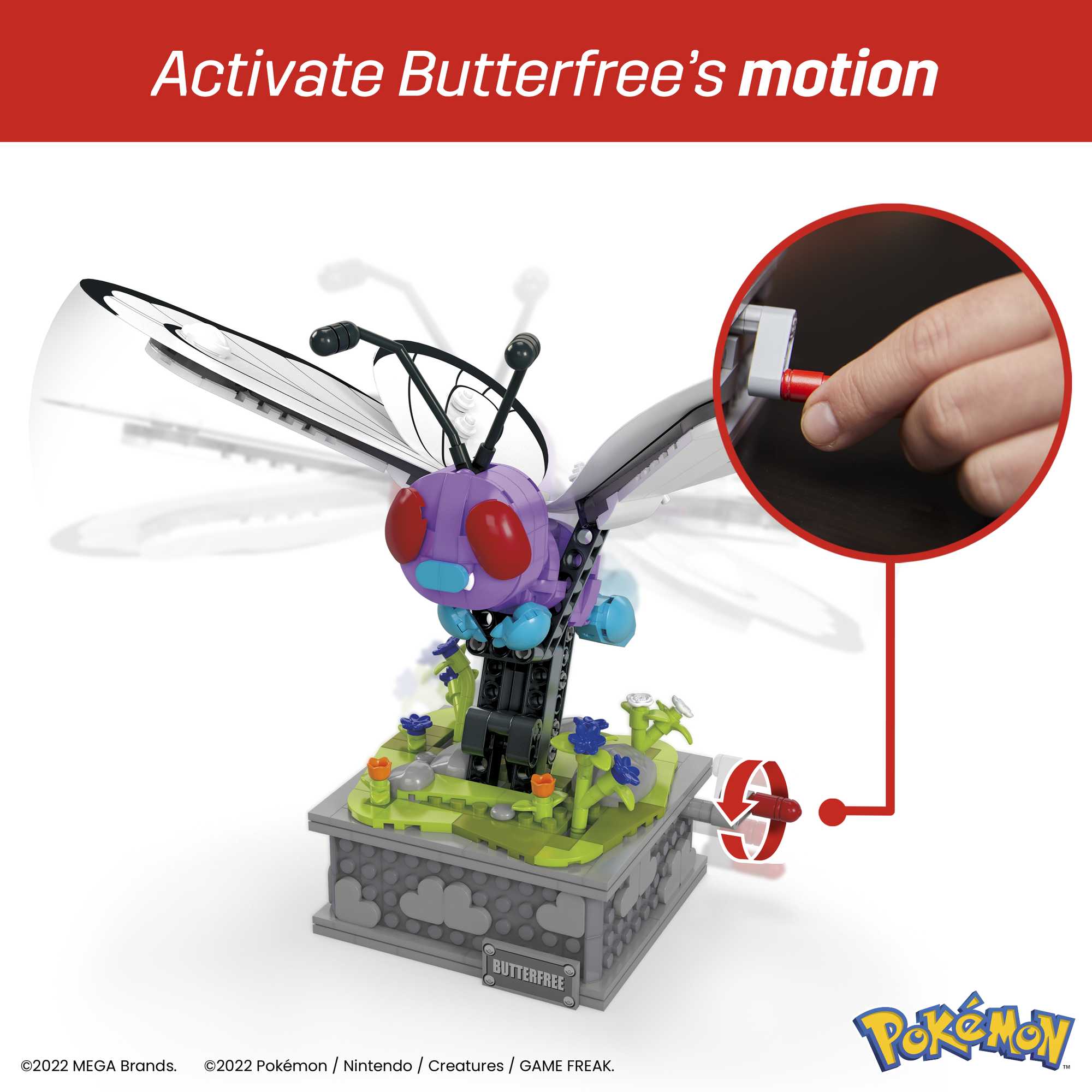 MEGA Pok��mon Motion Butterfree With Motion Brick Building Set For Collectors (605 Pcs)