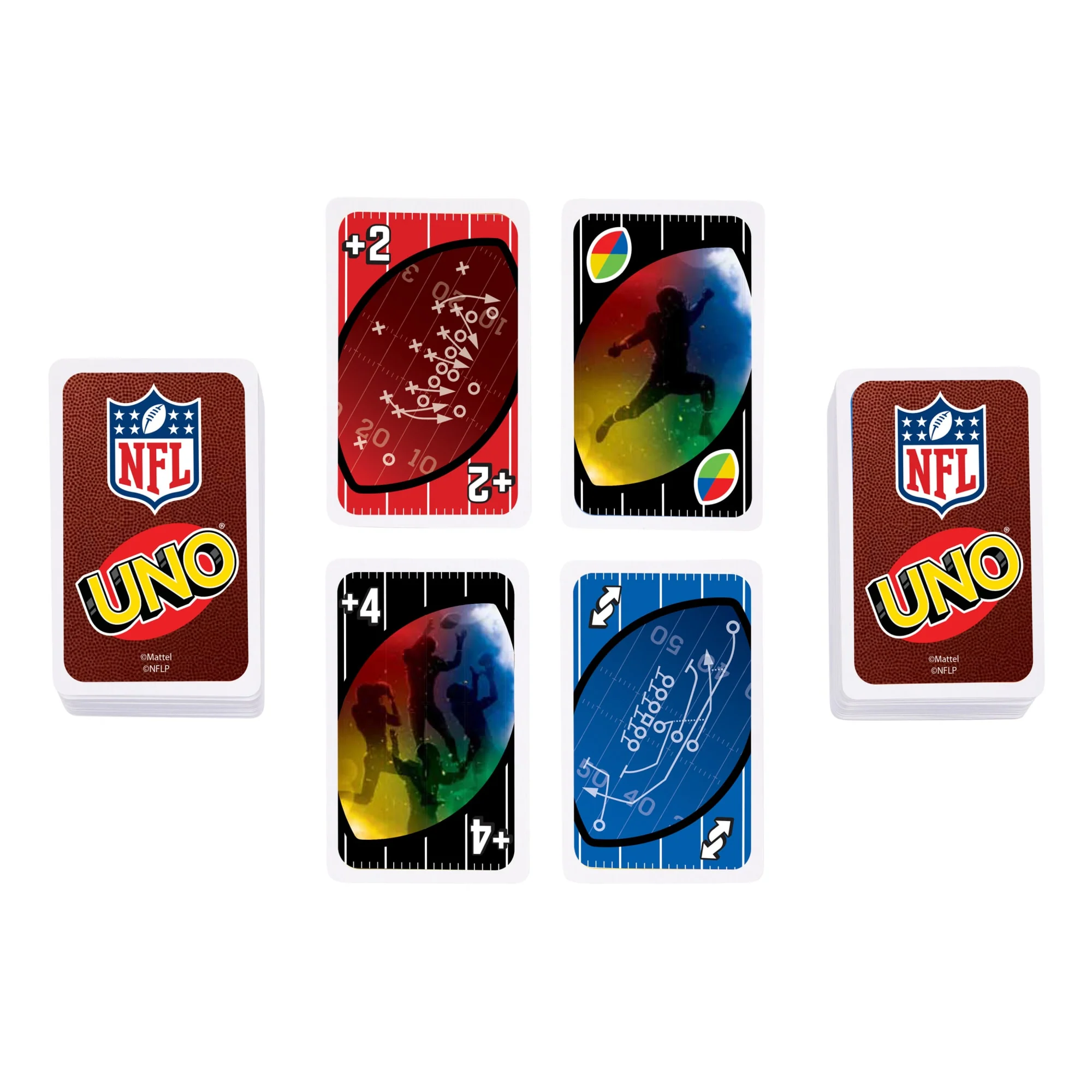 UNO NFL Card Game in Storage & Travel Tin For Kids, Adults & Family Night, Features All 32 NFL Teams