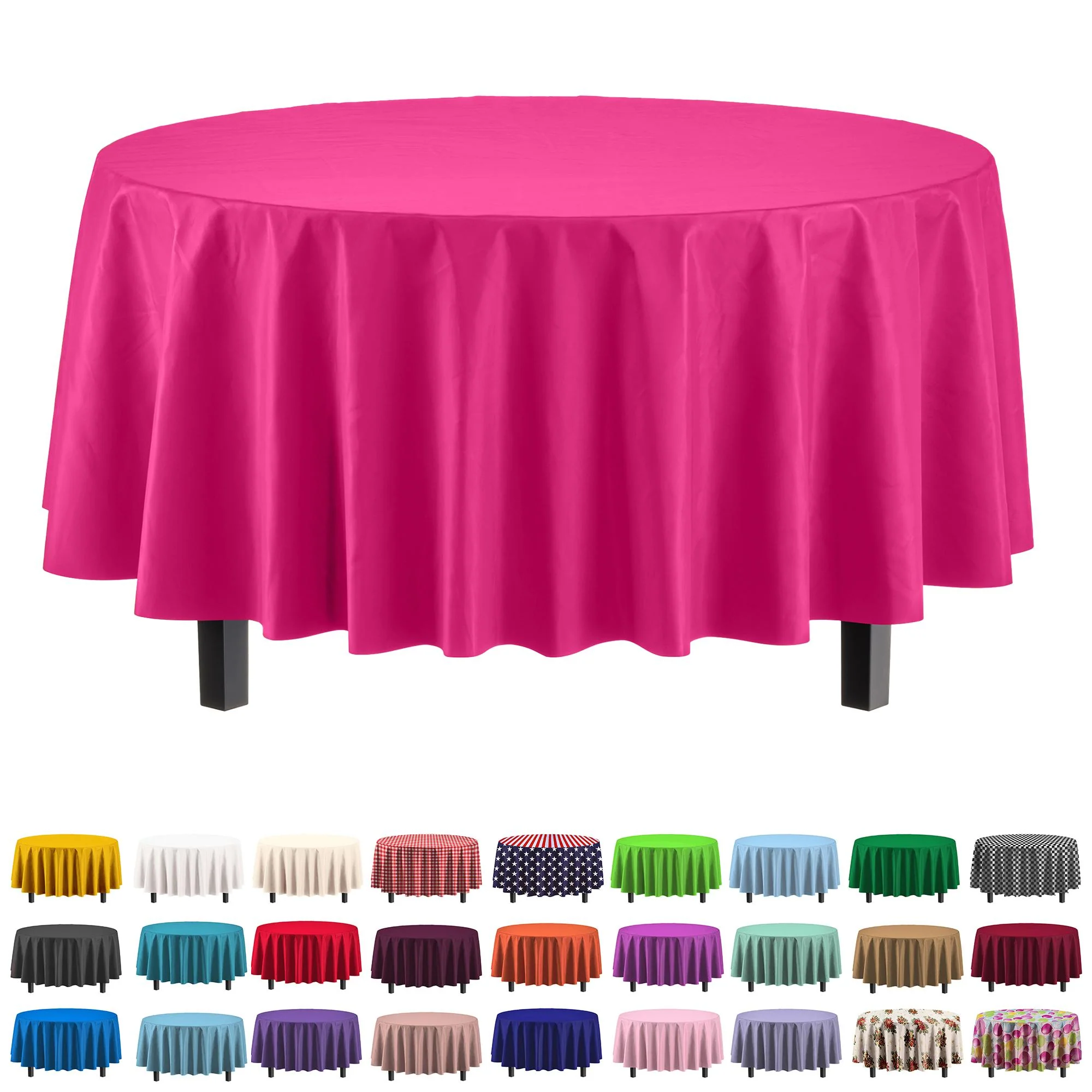 Round Hot Pink Table Cover