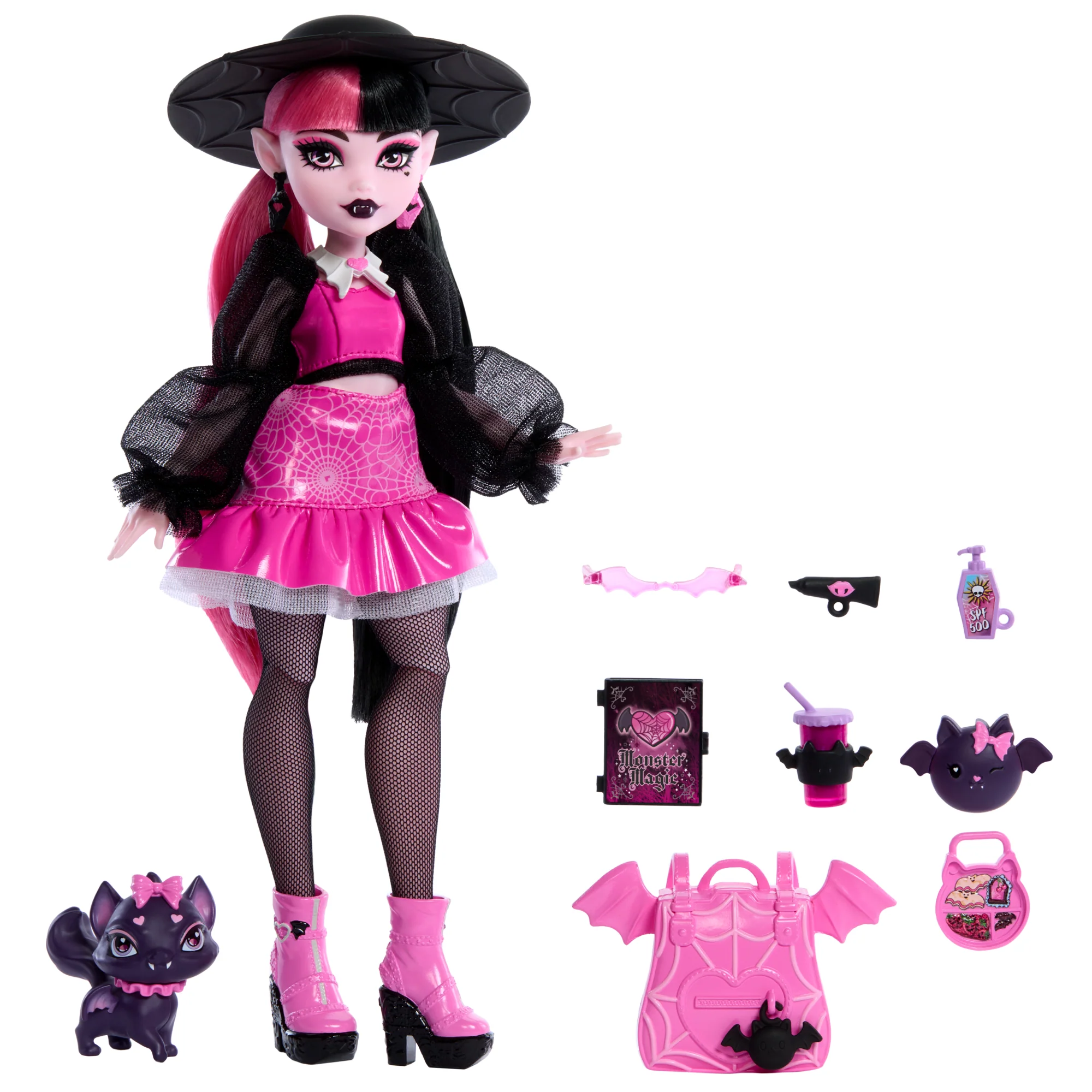 Monster High Draculaura Fashion Doll With Pet Count Fabulous And Accessories