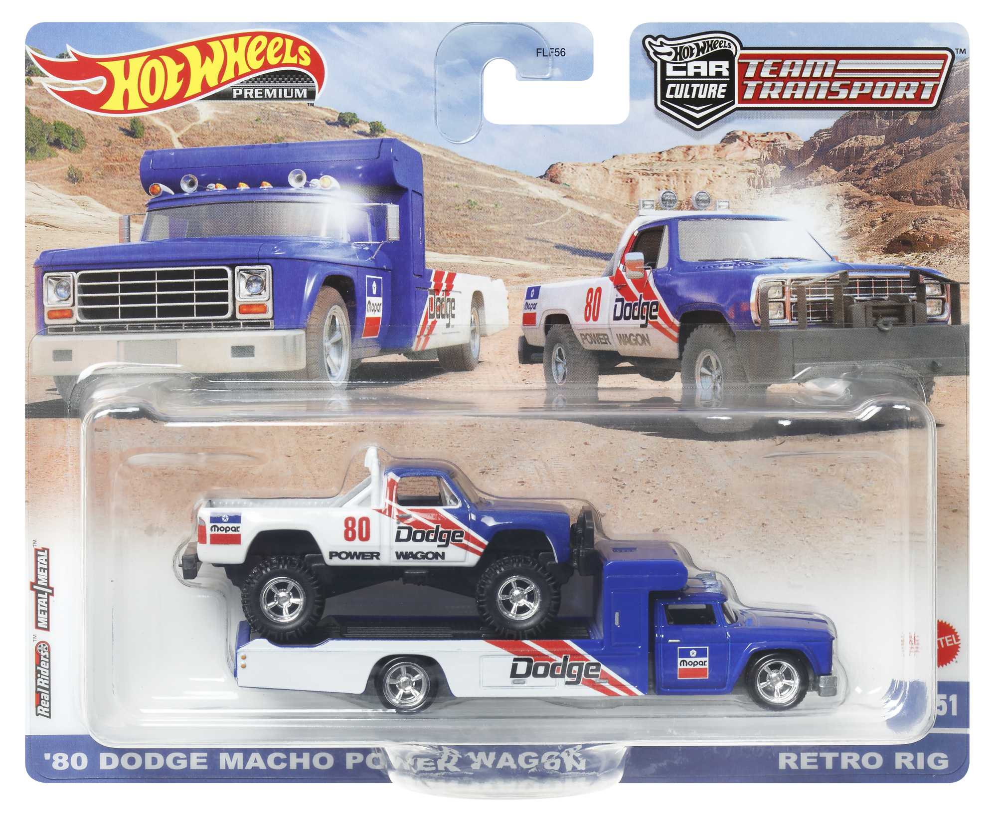 Hot Wheels Team Transport Truck & Race Car, Gift For Racing Collectors