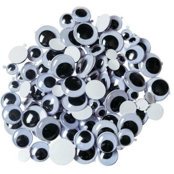 Wiggly Eye Pl N Stck Ast Sz Blck 100Ct-1