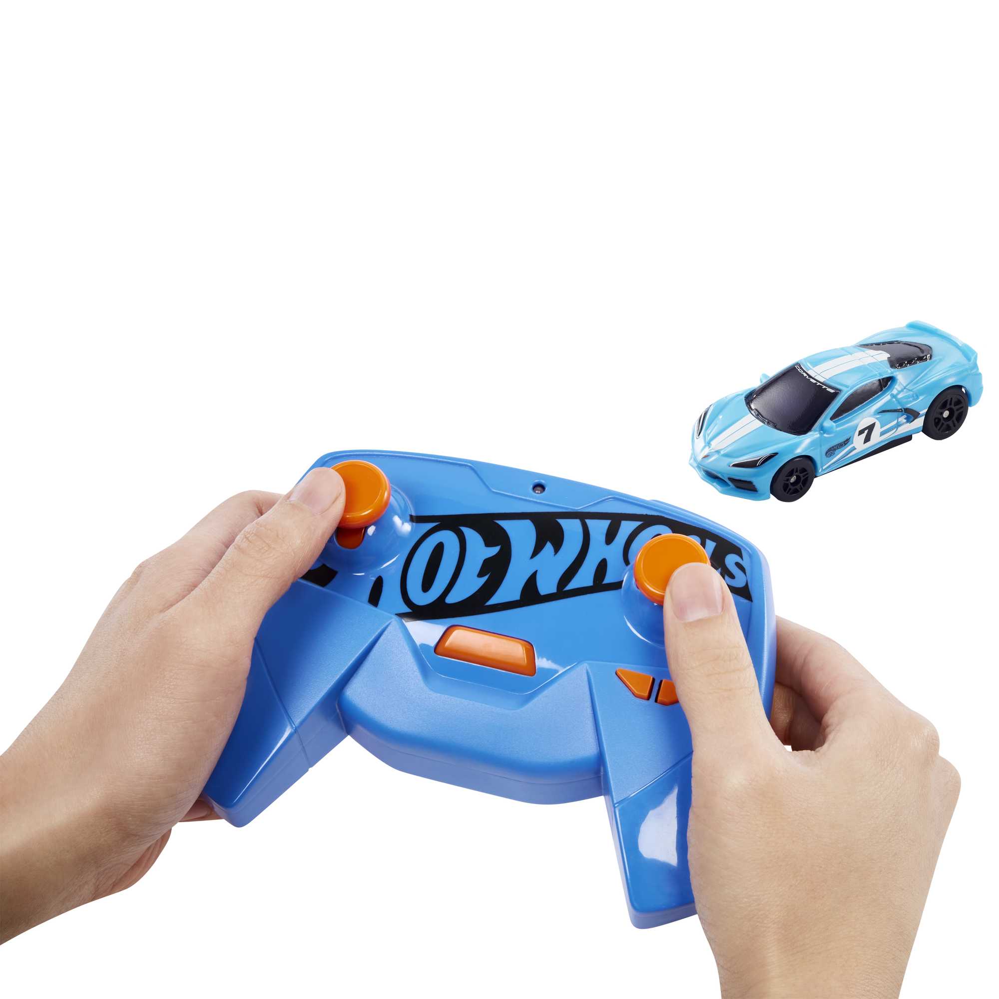 Hot Wheels RC 1:64 Scale C8 Corvette Rechargeable Radio-Controlled Vehicle