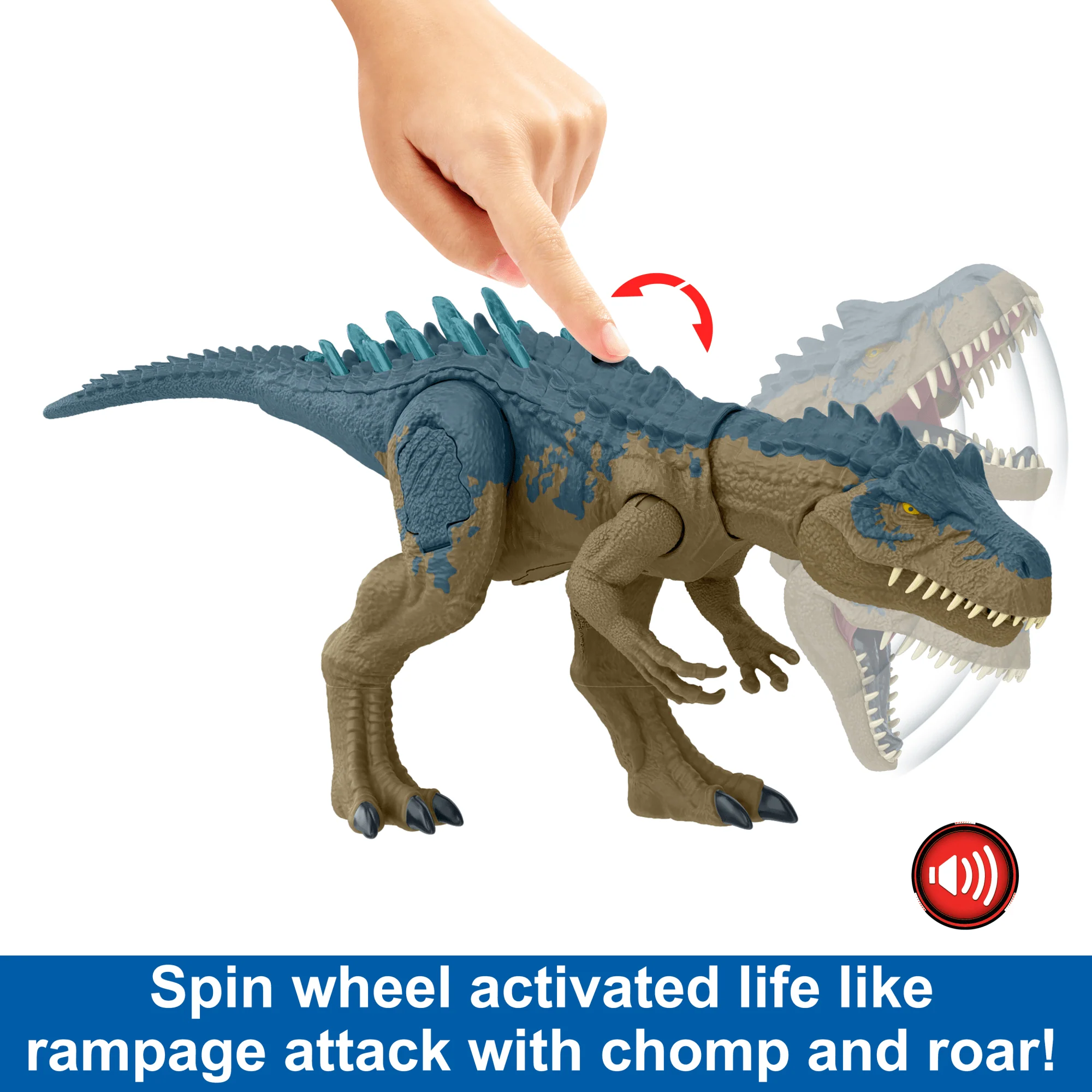 Jurassic World Ruthless Rampagin Allosaurus Dinosaur Toy With Attack Move & Roar Sound