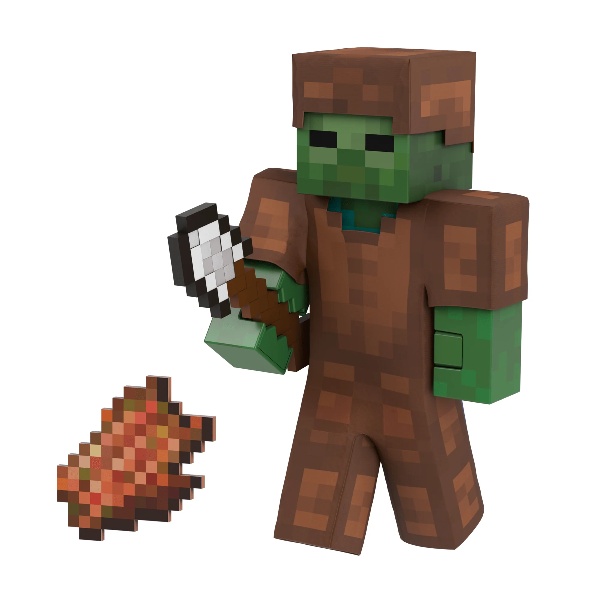 Minecraft-Zombie Diamond Level-Figurine Articul��e 14Cm et Accessoires