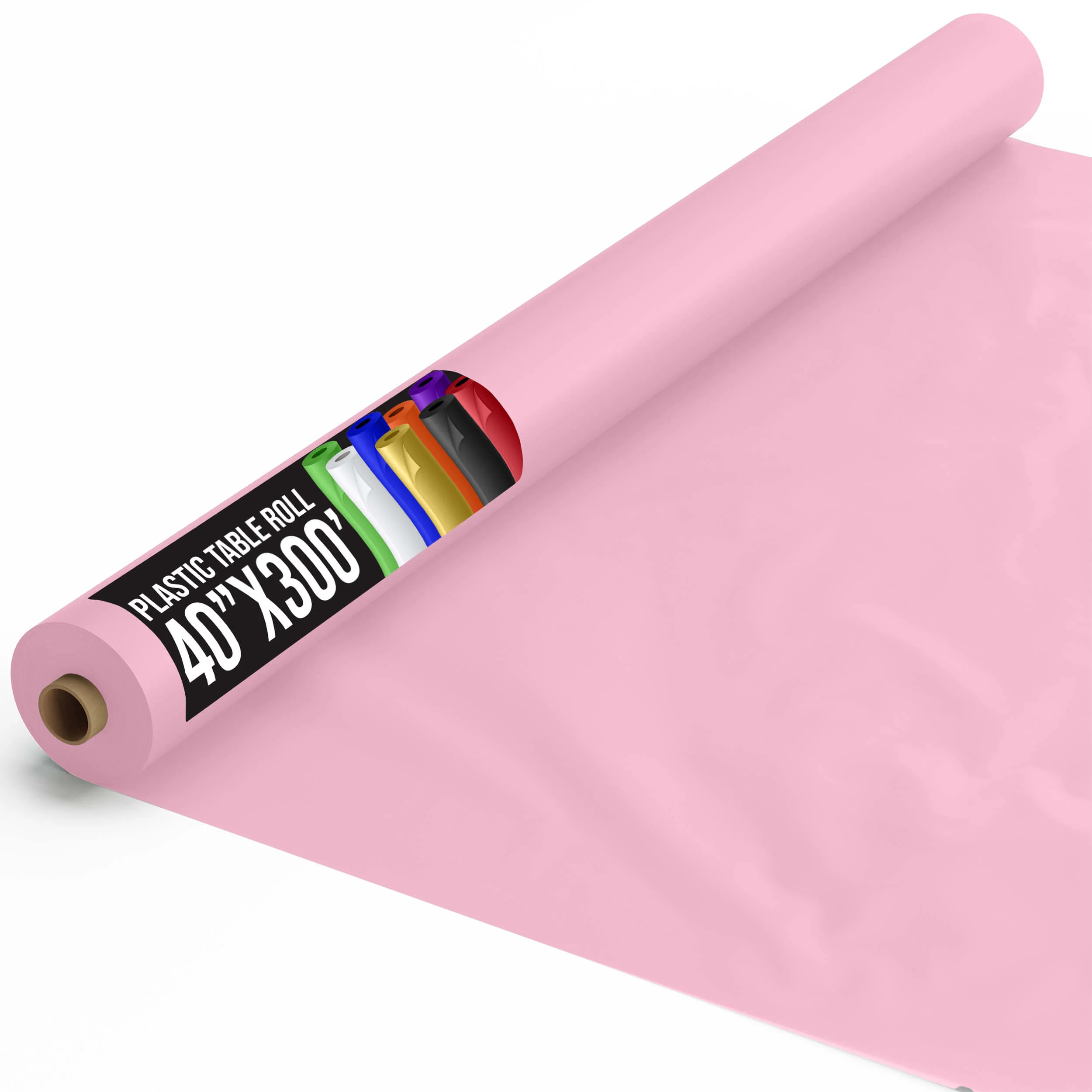 40 In. x 300 Ft. Premium Pink Table Roll