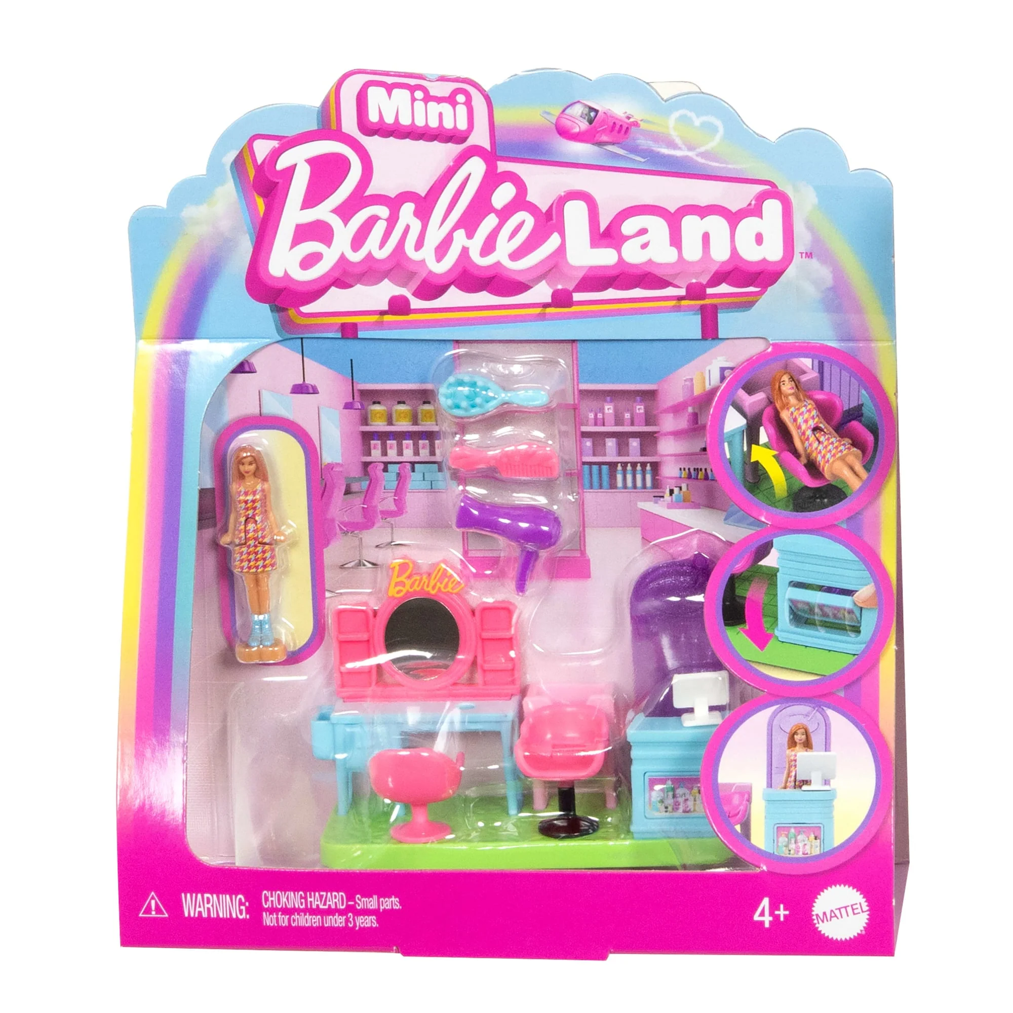 Barbie Mini Barbie Land Doll House Playsets With 1.5-Inch Doll, Furniture & Accessories