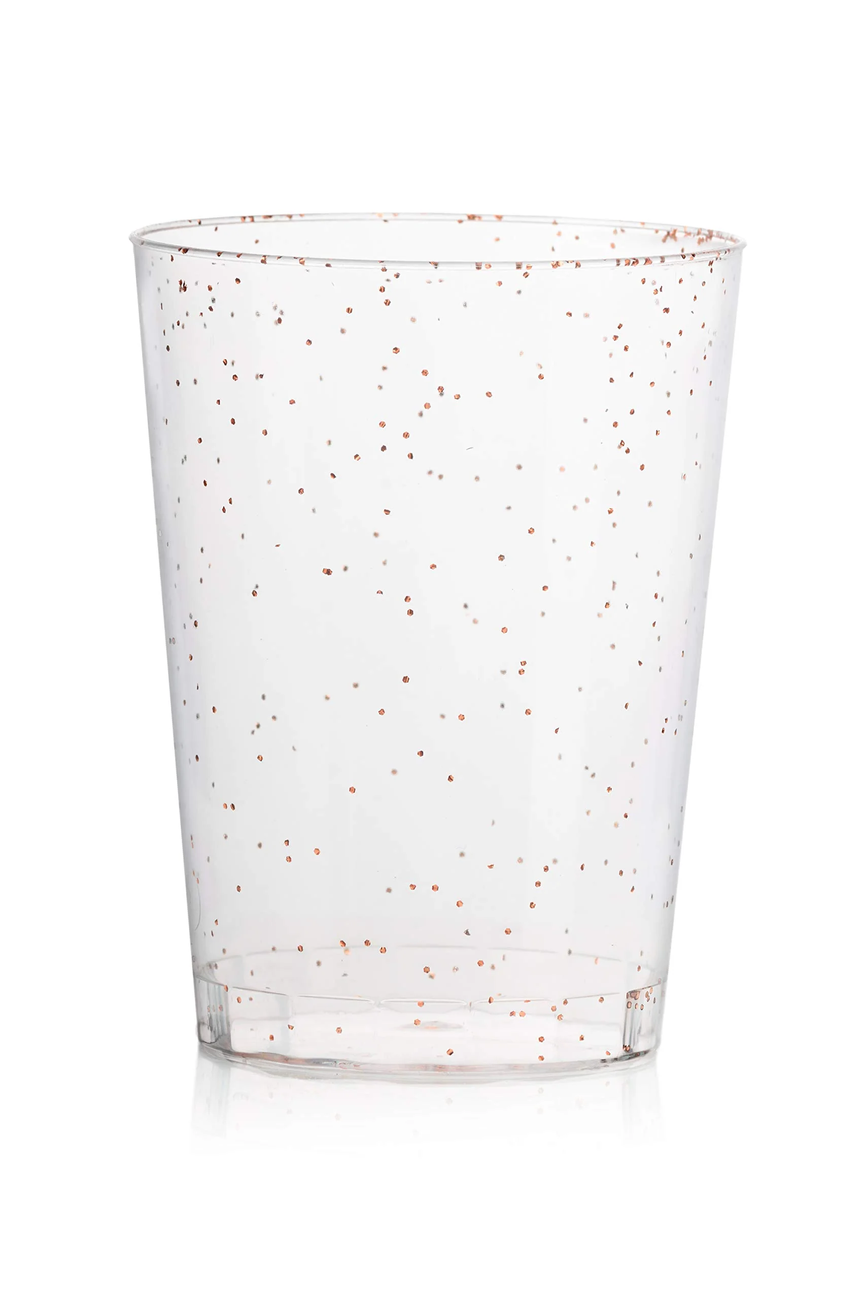 10 Oz. Rose Gold Sparkle Plastic Tumblers | 20 Count