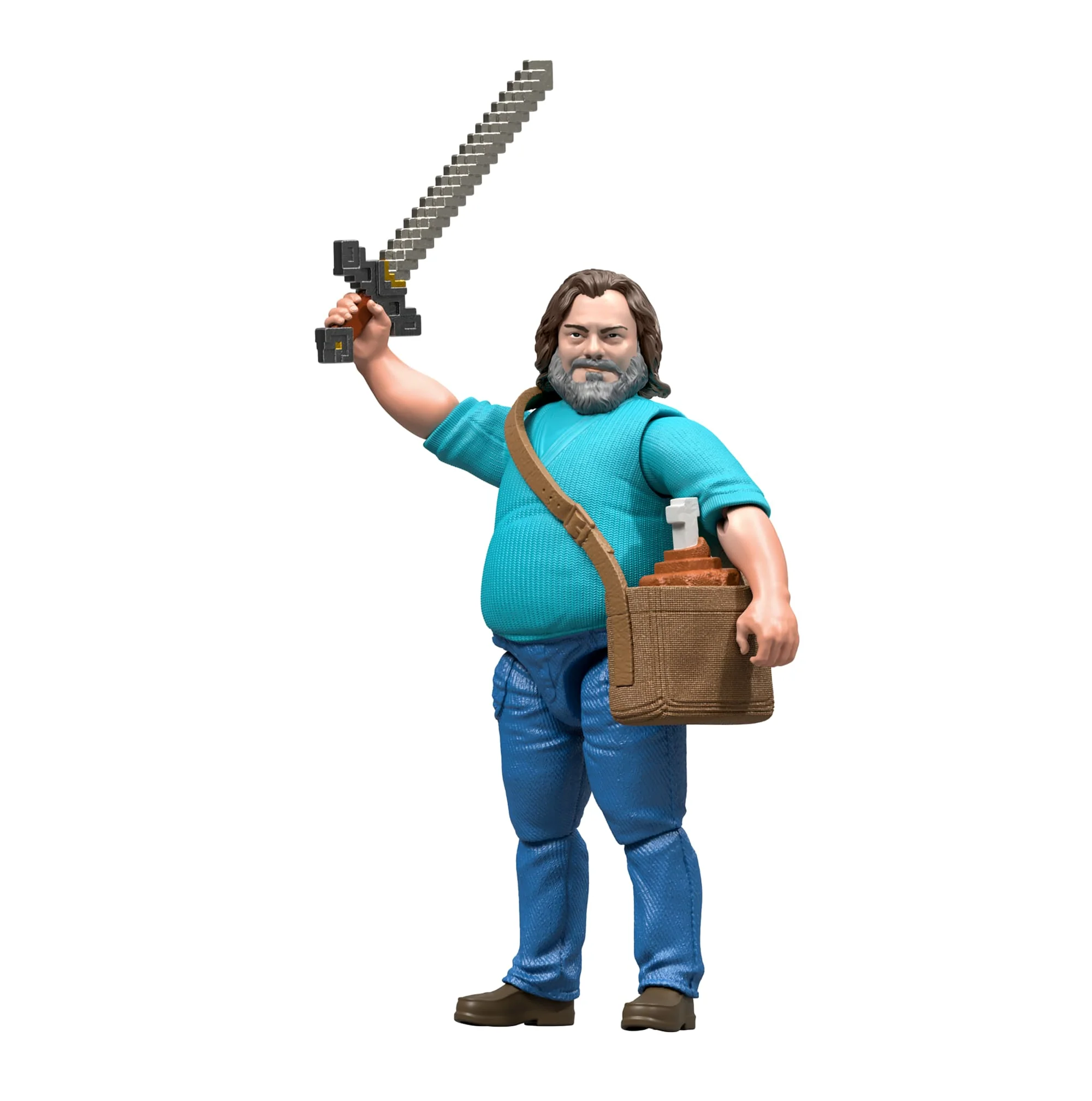 Minecraft Steve Action Figure & Accessories, 4-inch Toy Set inspired By A Minecraft Movie