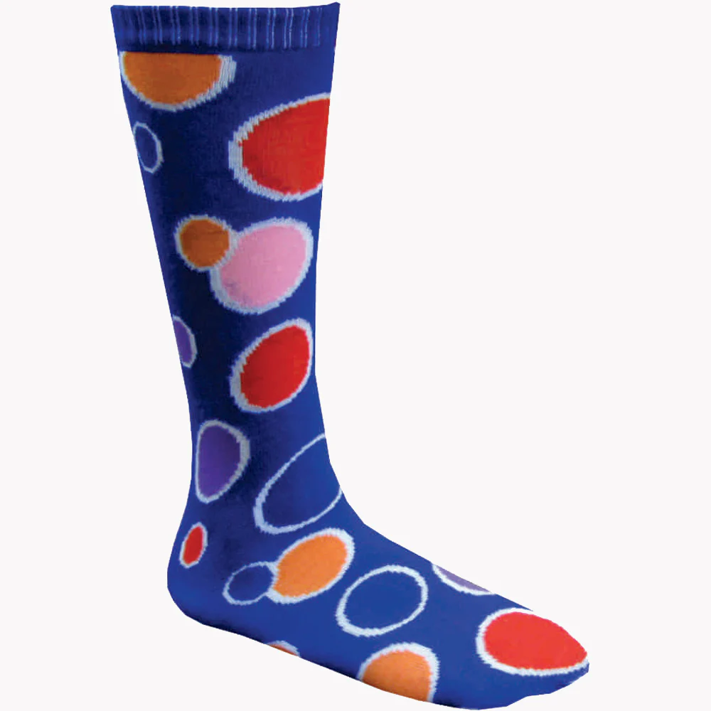 Blue Circle Polka Dot Knee Socks �?Adult Size