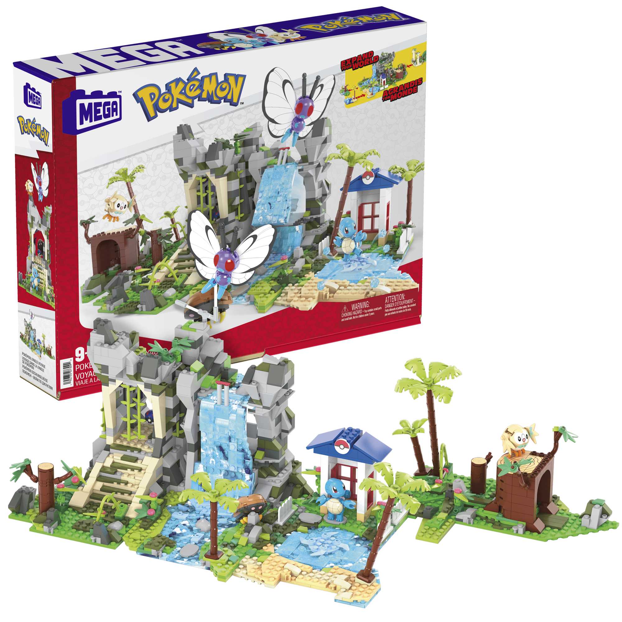 MEGA Pok��mon Building Toy Kit Jungle Voyage (1362 Pieces) With 4 Action Figures For Kids