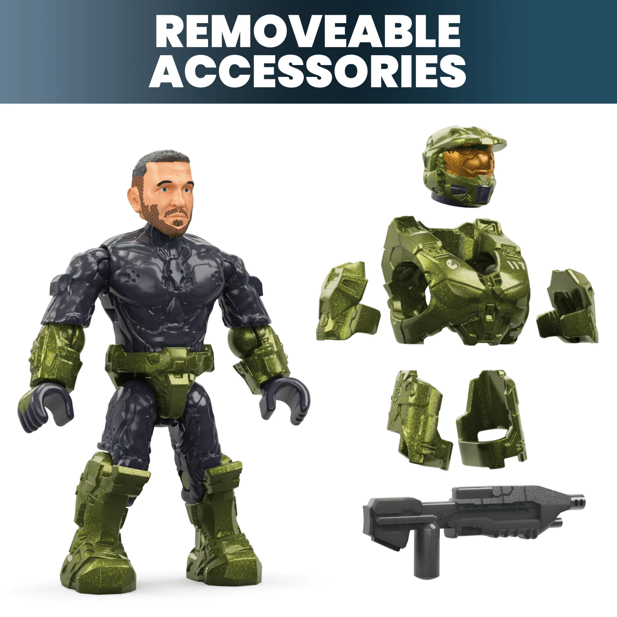 MEGA Halo Fleetcom Warthog Vehicle Building Kit With 5 Micro Action Figures (469 Pieces)