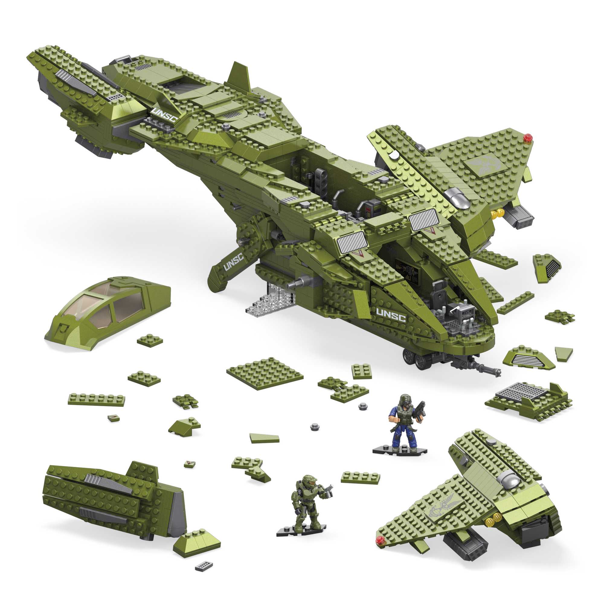 MEGA Halo Pelican inbound Vehicle Halo infinite Building Set