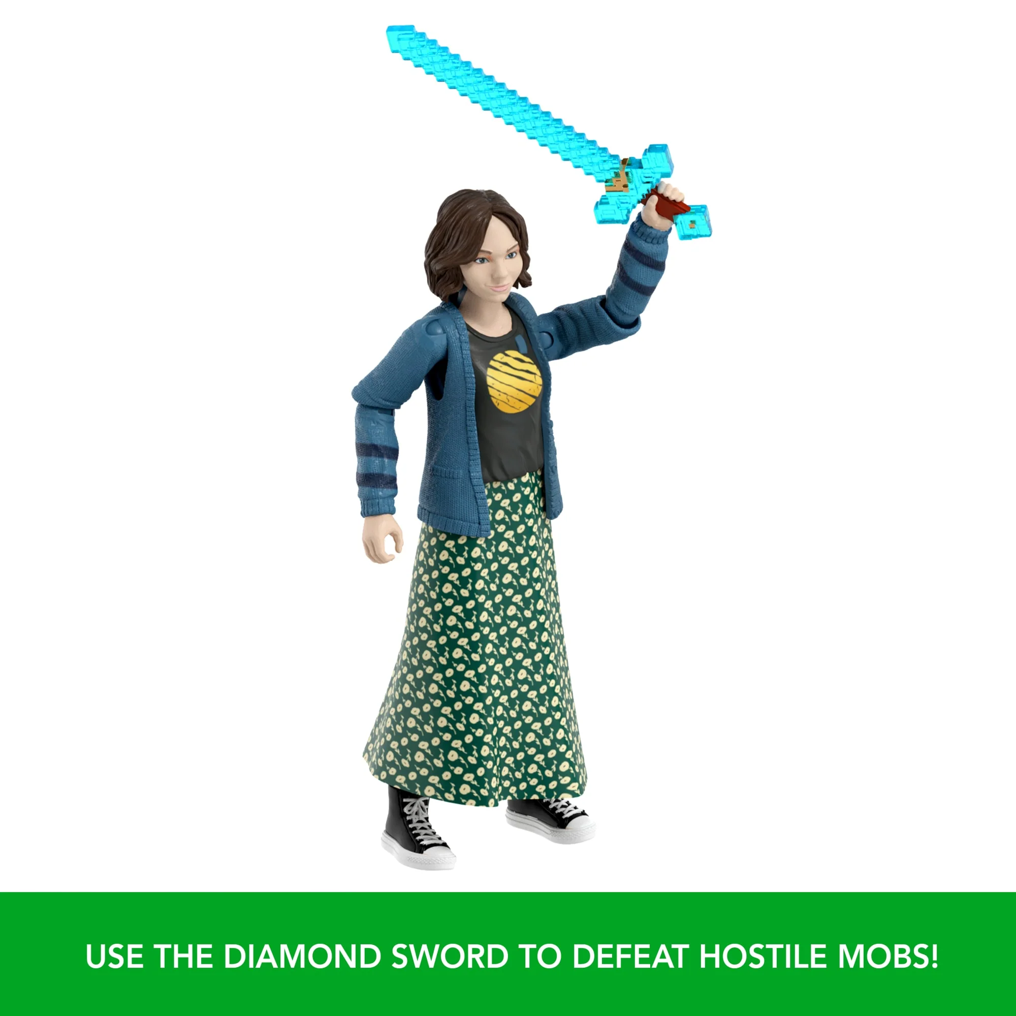 Minecraft Overworld Encounters Pack With 4 Action Figures & 3 Accessories Inspired By The Movie