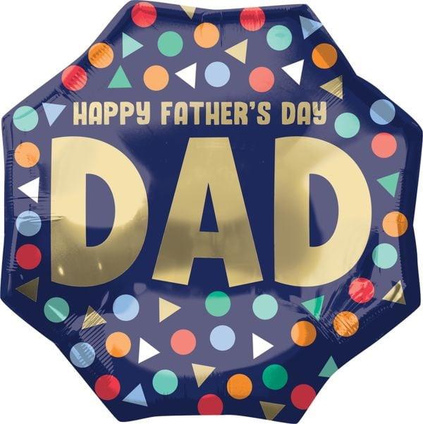 Anagram Happy Father's Day Geometric 22in Foil Balloon