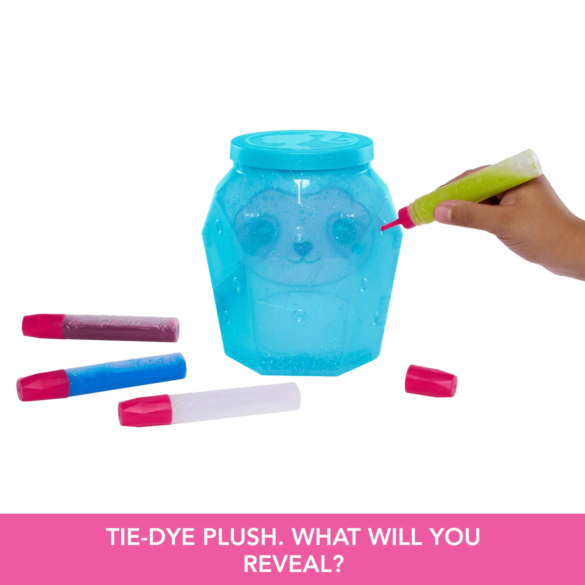 Barbie Tie-Dye Reveal Plush Toy, 7-Inch Stuffed Animal With Diy Washable Fabric Craft