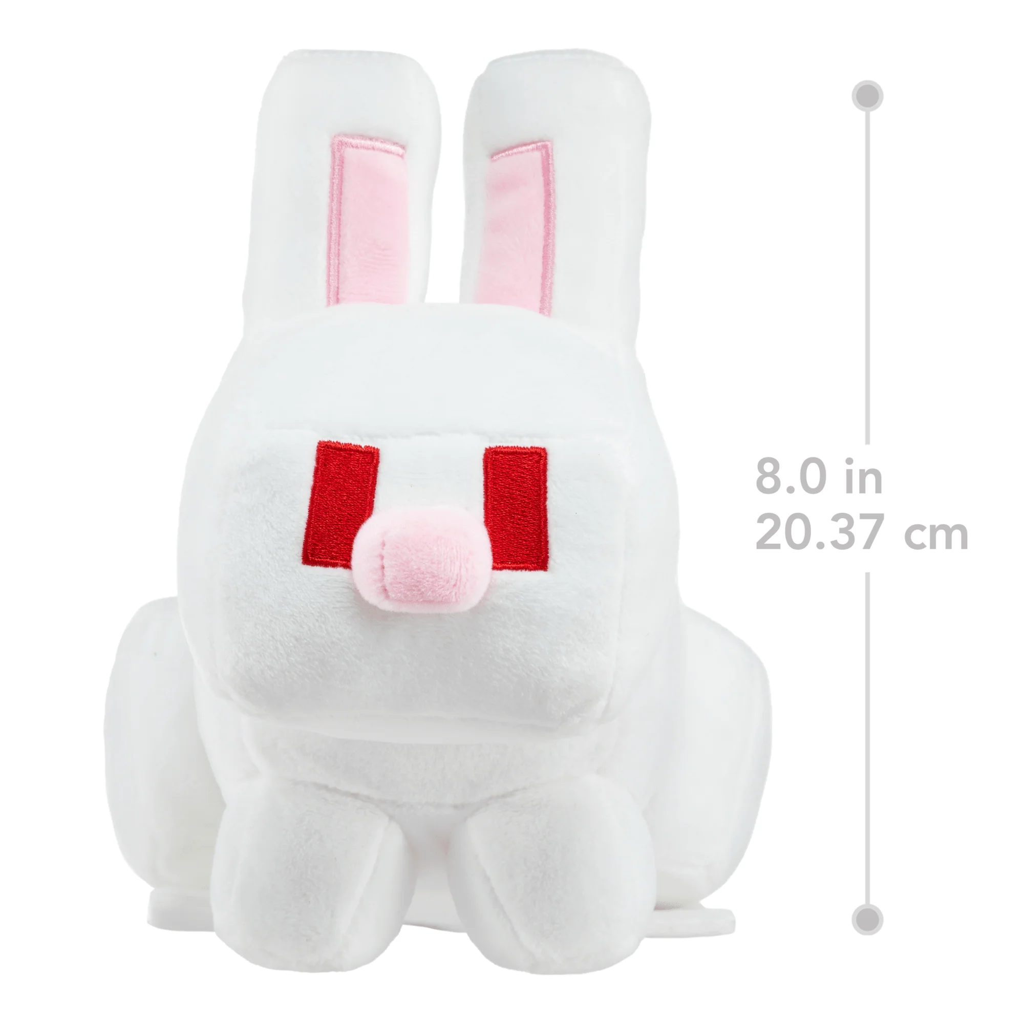 Minecraft Plush White Rabbit Toy, 8-inch Collectible Soft Doll inspired By Video Game Character