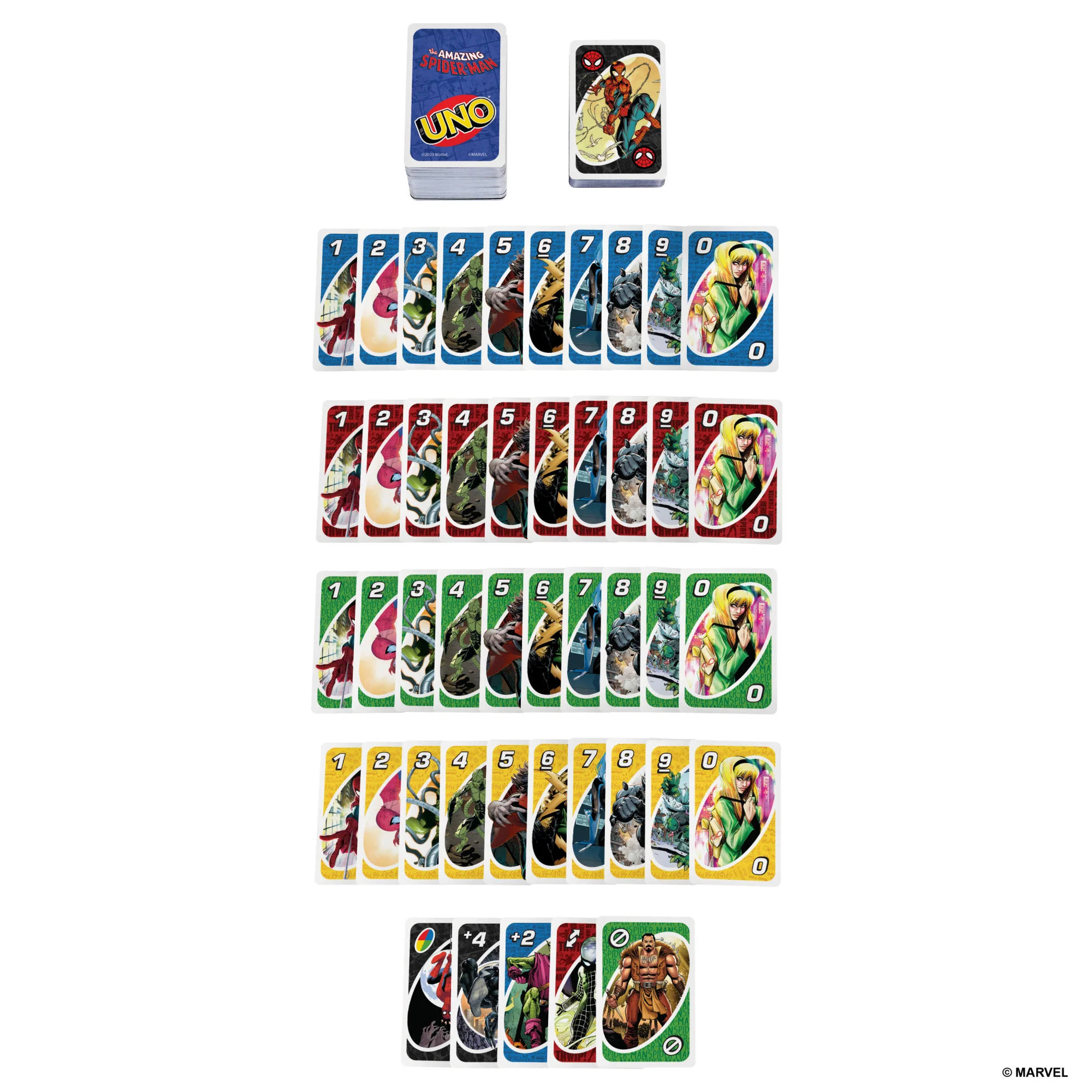 UNO The Amazing Spider-Man Card Game in Storage & Travel Tin For Kids, Adults & Family Night