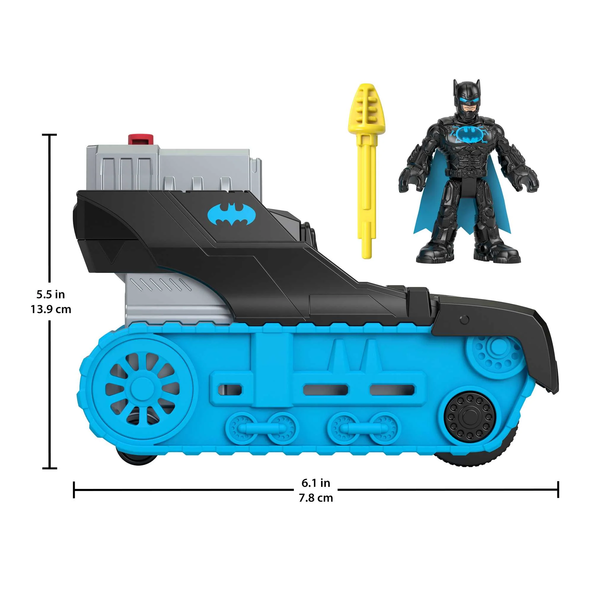 Imaginext DC Super Friends Batman Toy Bat-Tech Tank With Lights And Poseable Figure, Preschool Toys