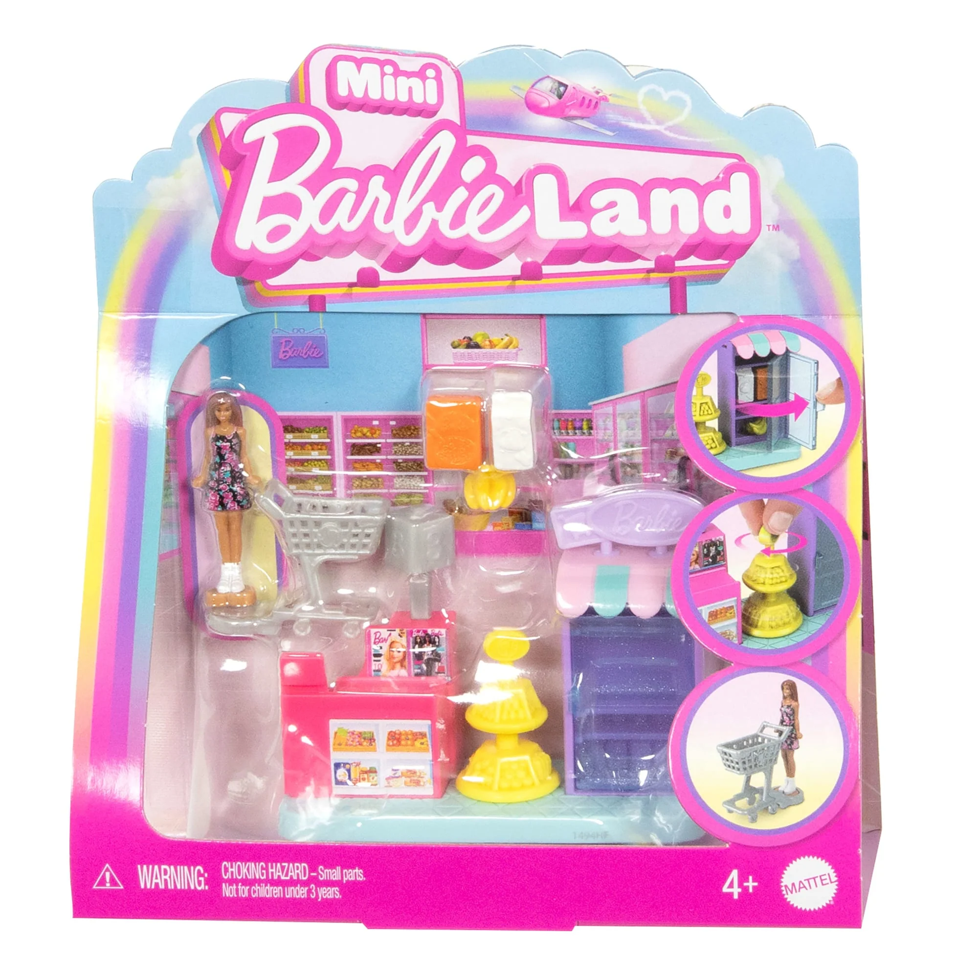 Barbie Mini Barbie Land Doll House Playsets With 1.5-Inch Doll, Furniture & Accessories