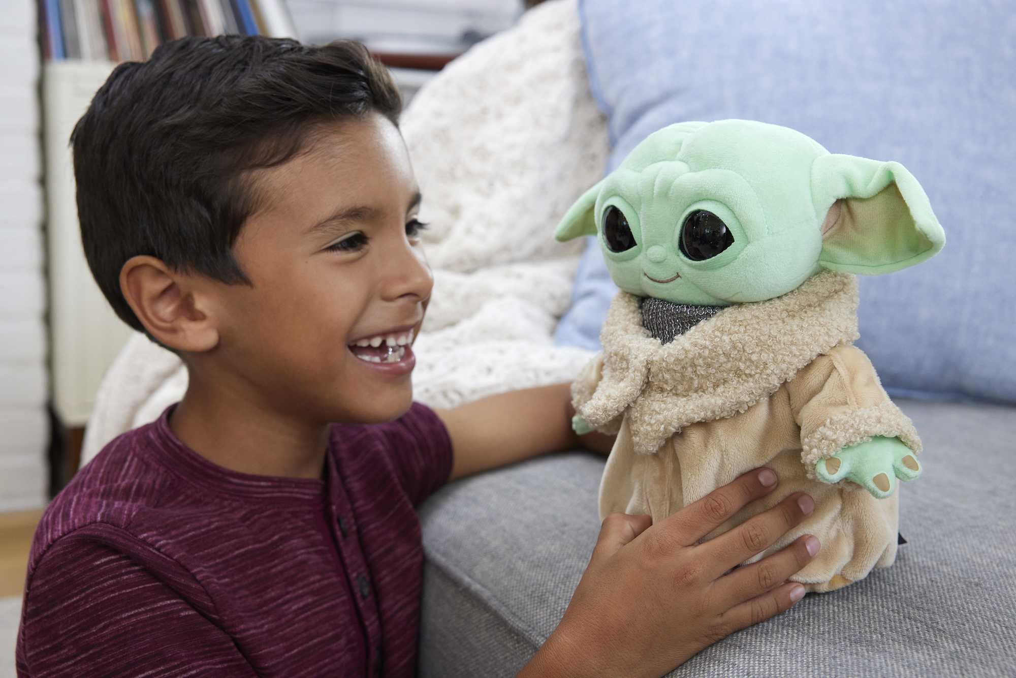Star Wars Grogu Plush With Beskar Armor, Soft Travel Toys