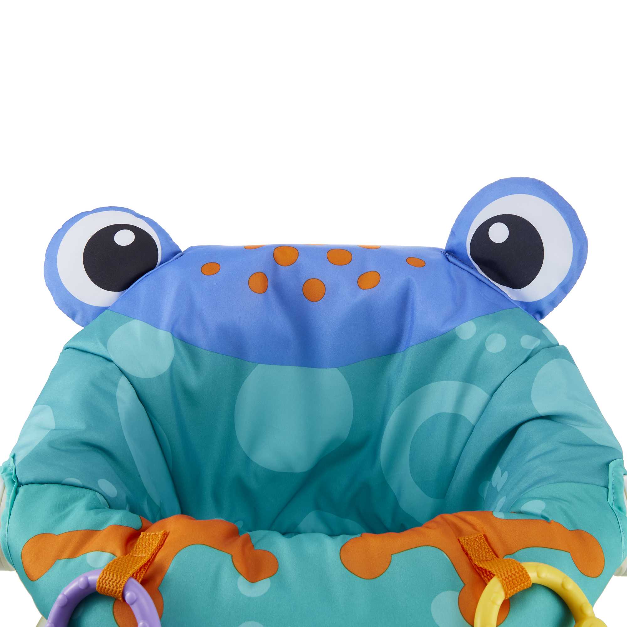 Fisher-Price Portable Baby Chair, Sit-Me-Up Floor Seat With 2 Baby Toys, Froggy Seat Pad